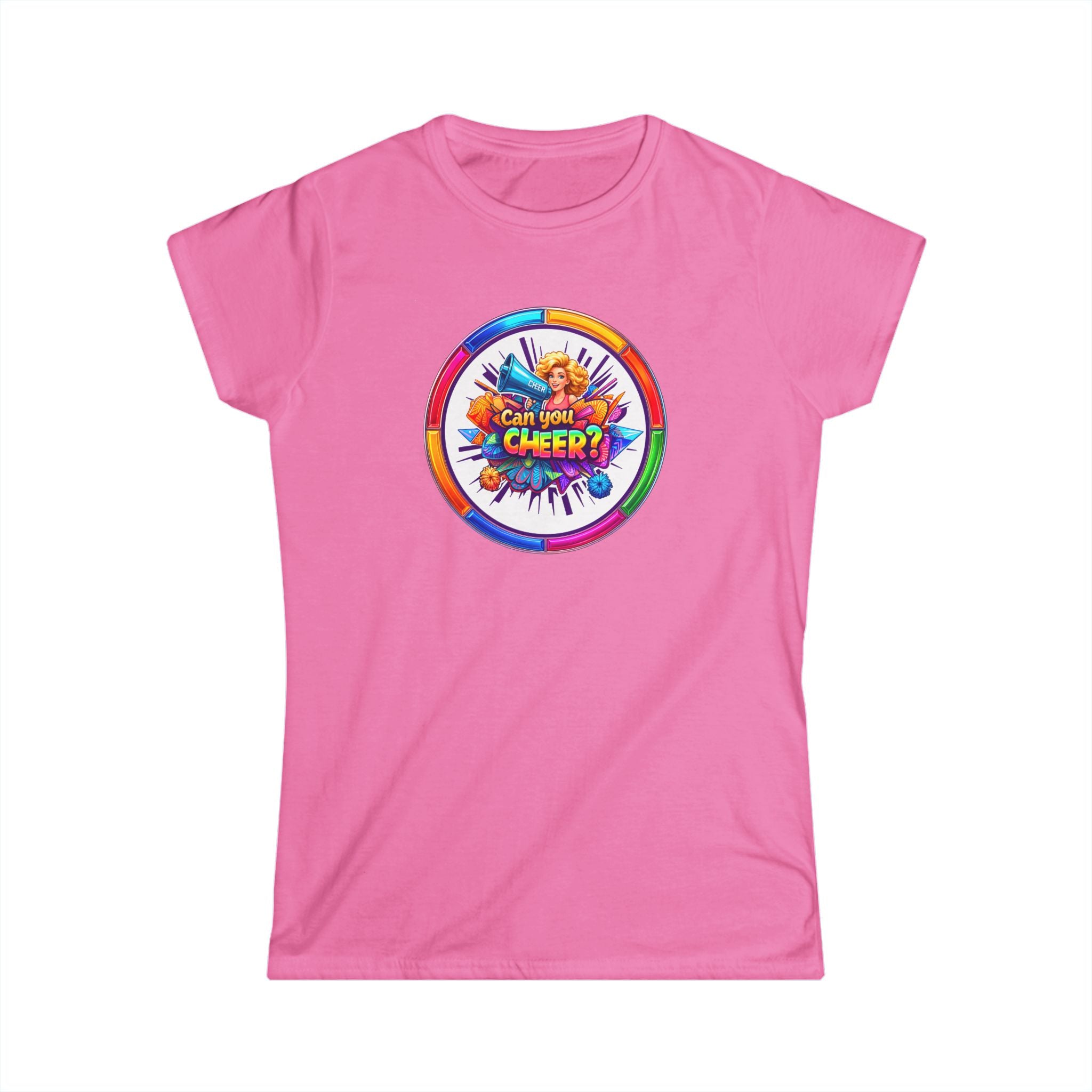 "Can You  Cheer "Women’s Graphic Tee — Colorful Cheerleading Spirit Shirt