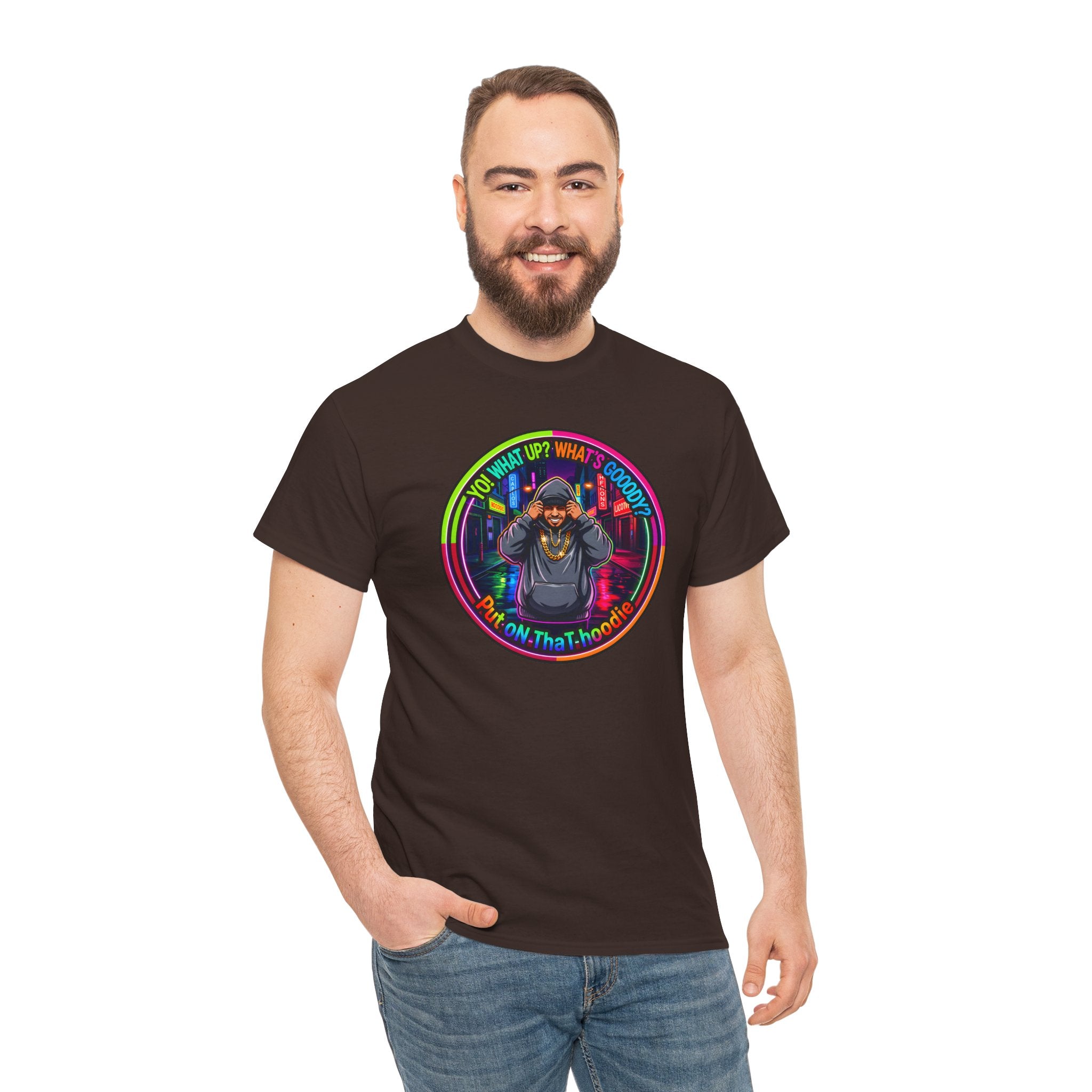Men's T-Shirt Graphic- "Yo! What's up?  What's Goooody?"