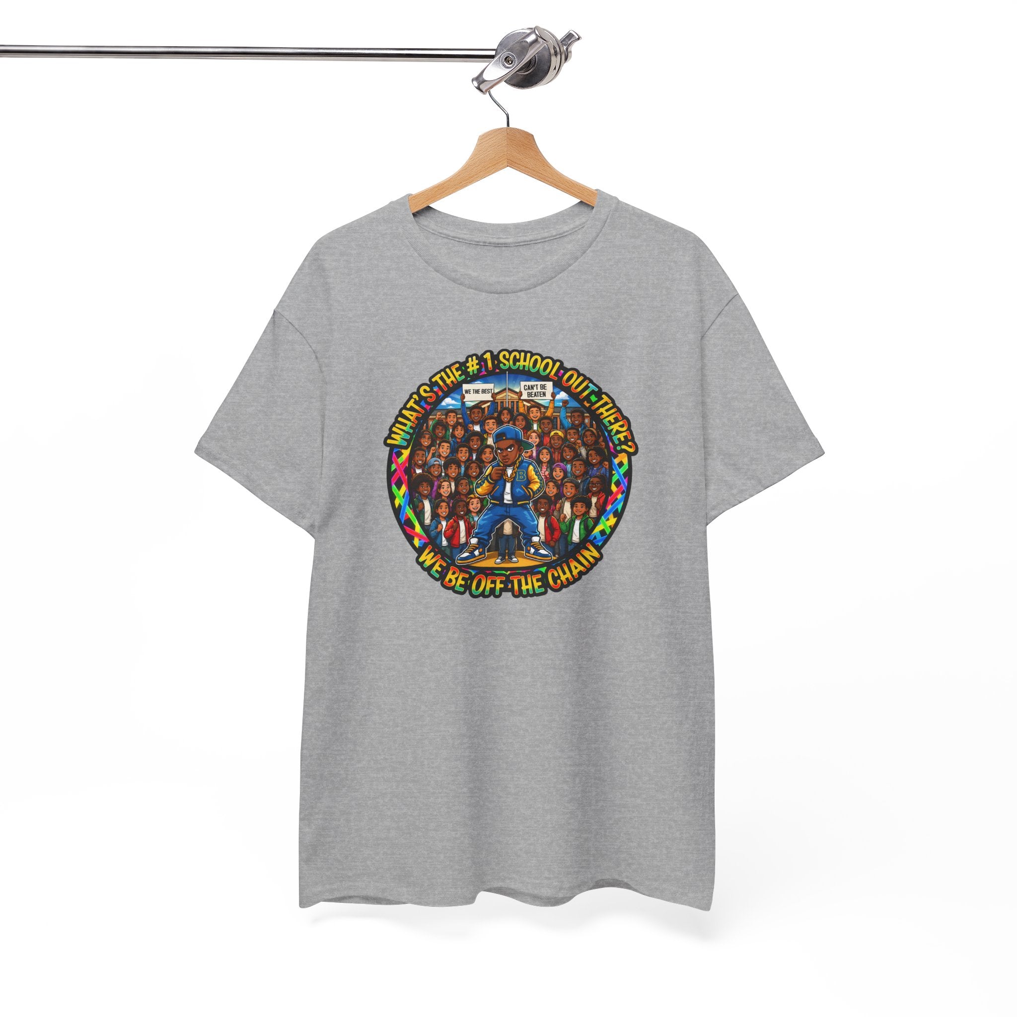 Community Unity Tee — "What's The #1 School Out There" Illustration Shirt