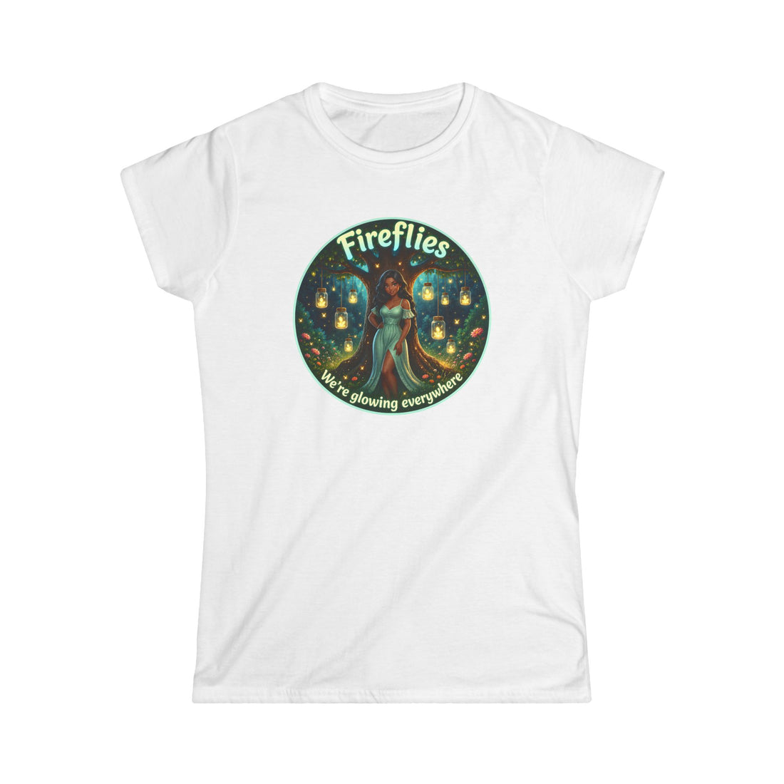 Fireflies Graphic Tee — "Fireflies" Nature Glow Women's T-Shirt