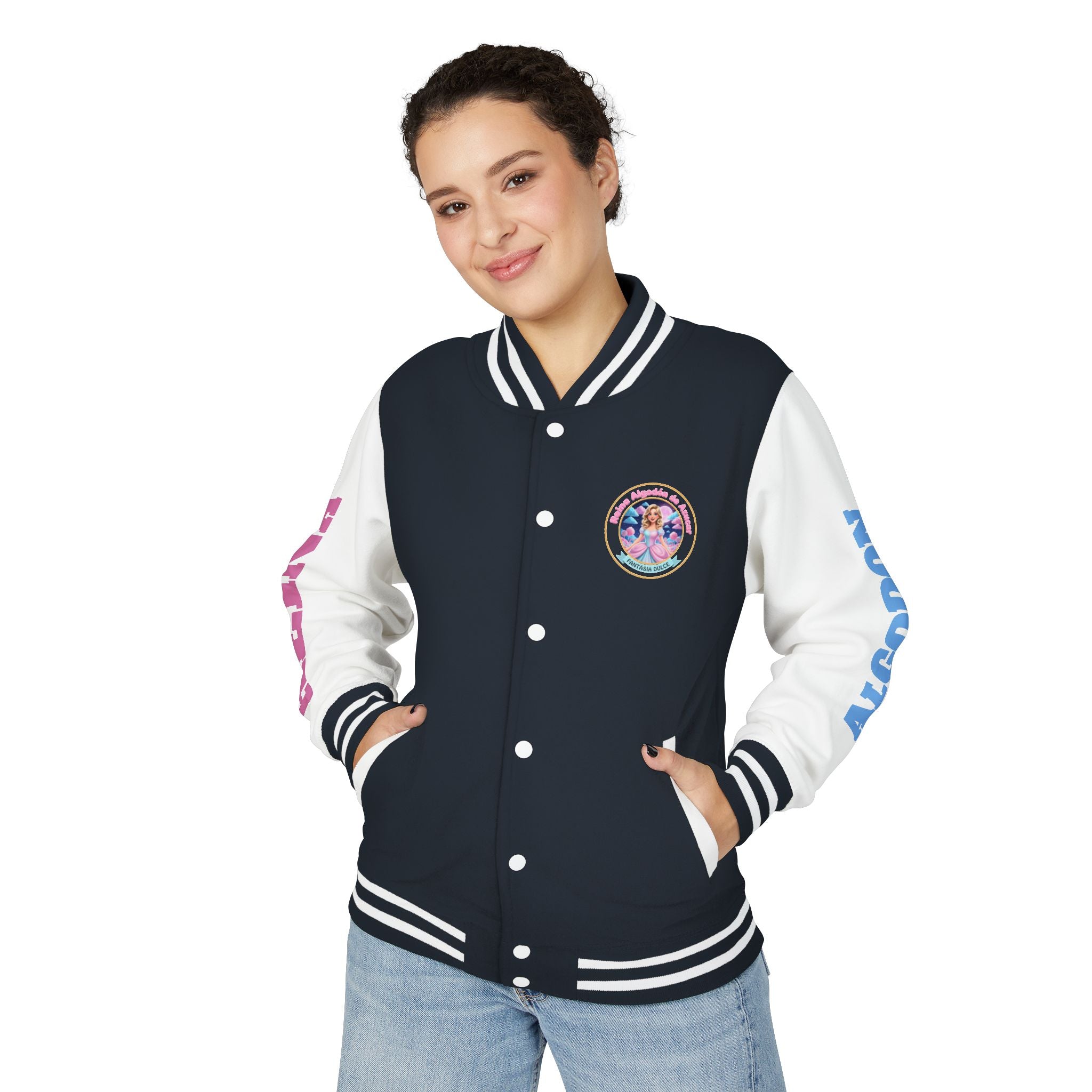 Letterman Jacket — Reina Algodón de Azucar-  Circle Logo