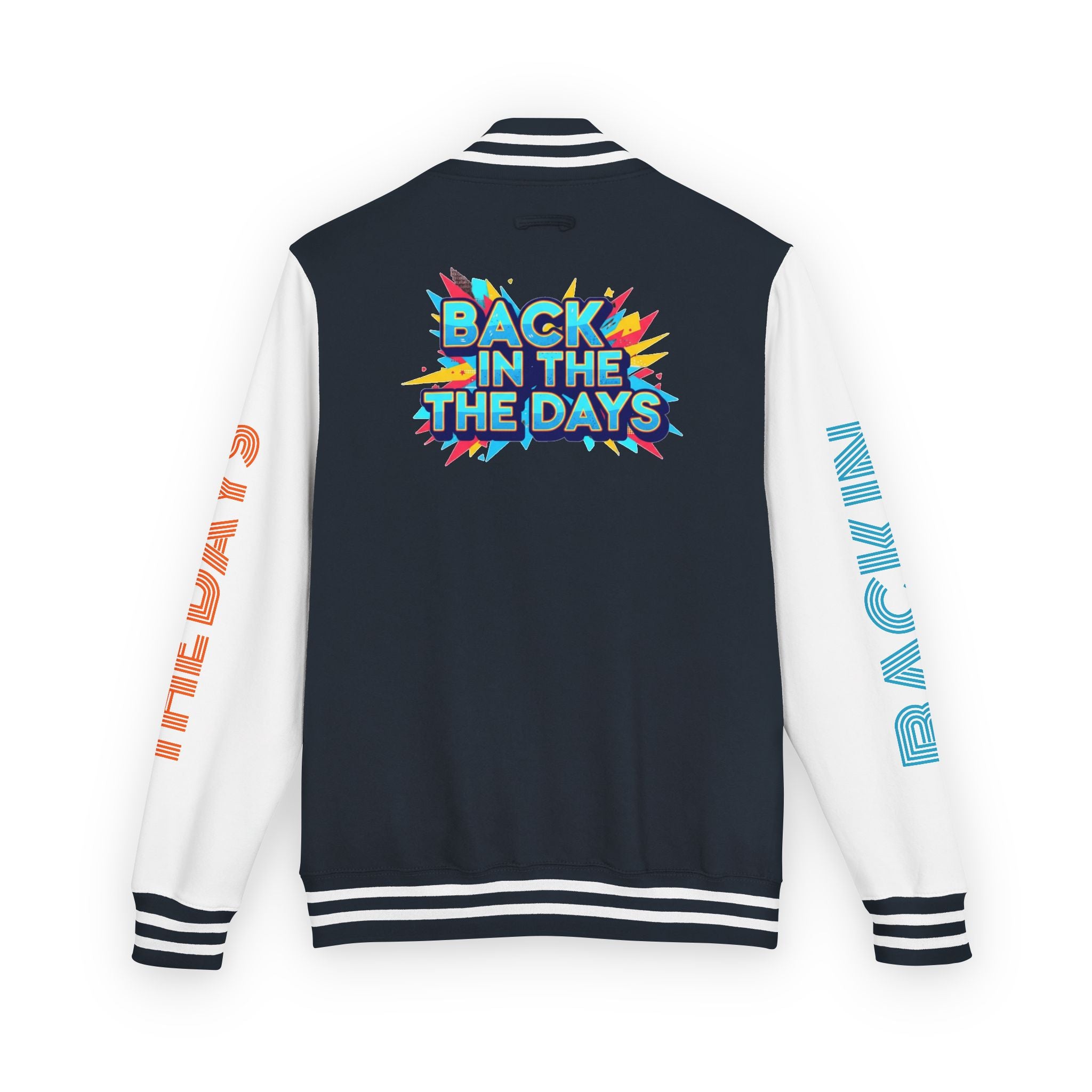 Letterman Jacket — "Back in the Days" Retro Graphic Bomber