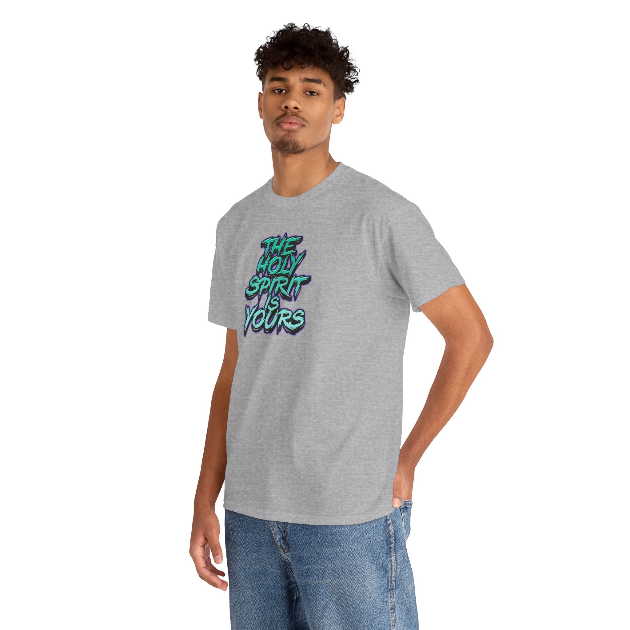 T-Shirt — "The Holy Spirit Yours" Retro Script Faith Tee