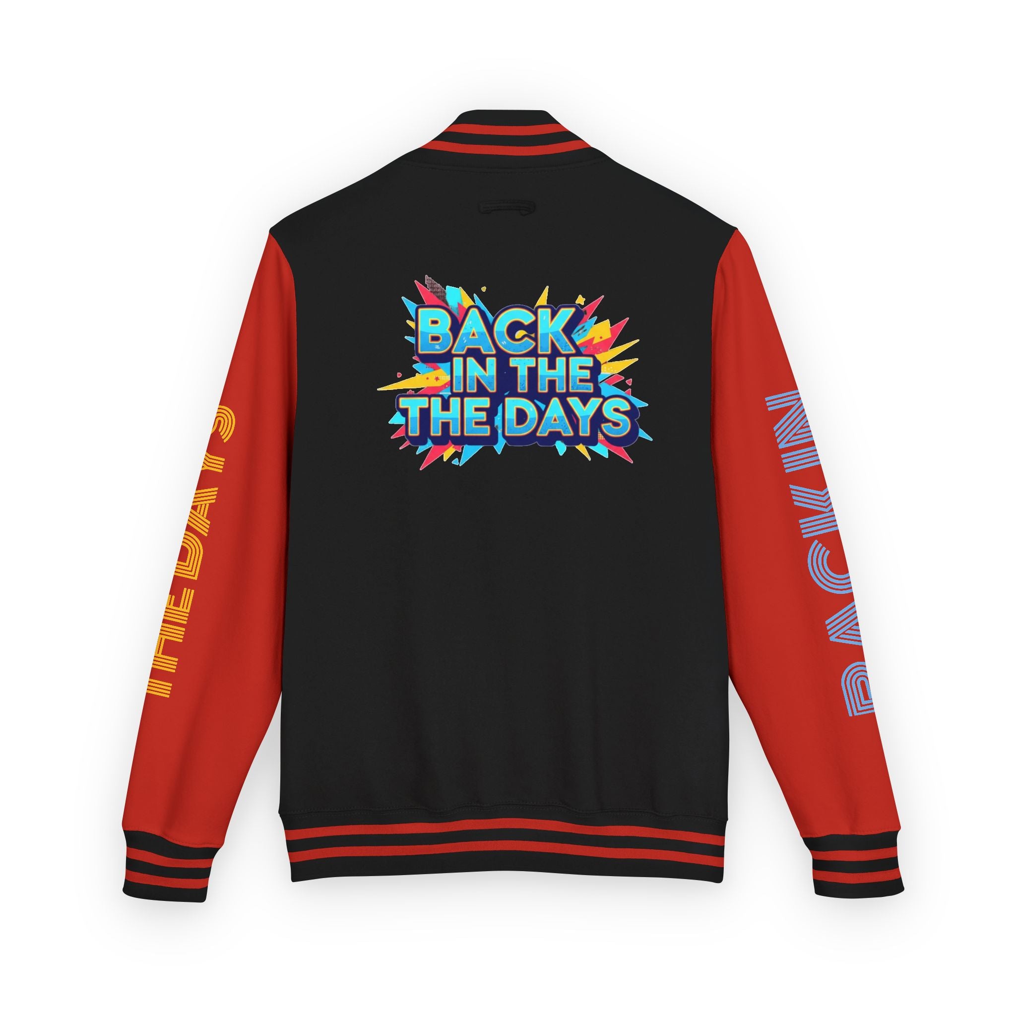 Letterman Jacket — "Back in the Days" Retro Graphic Bomber