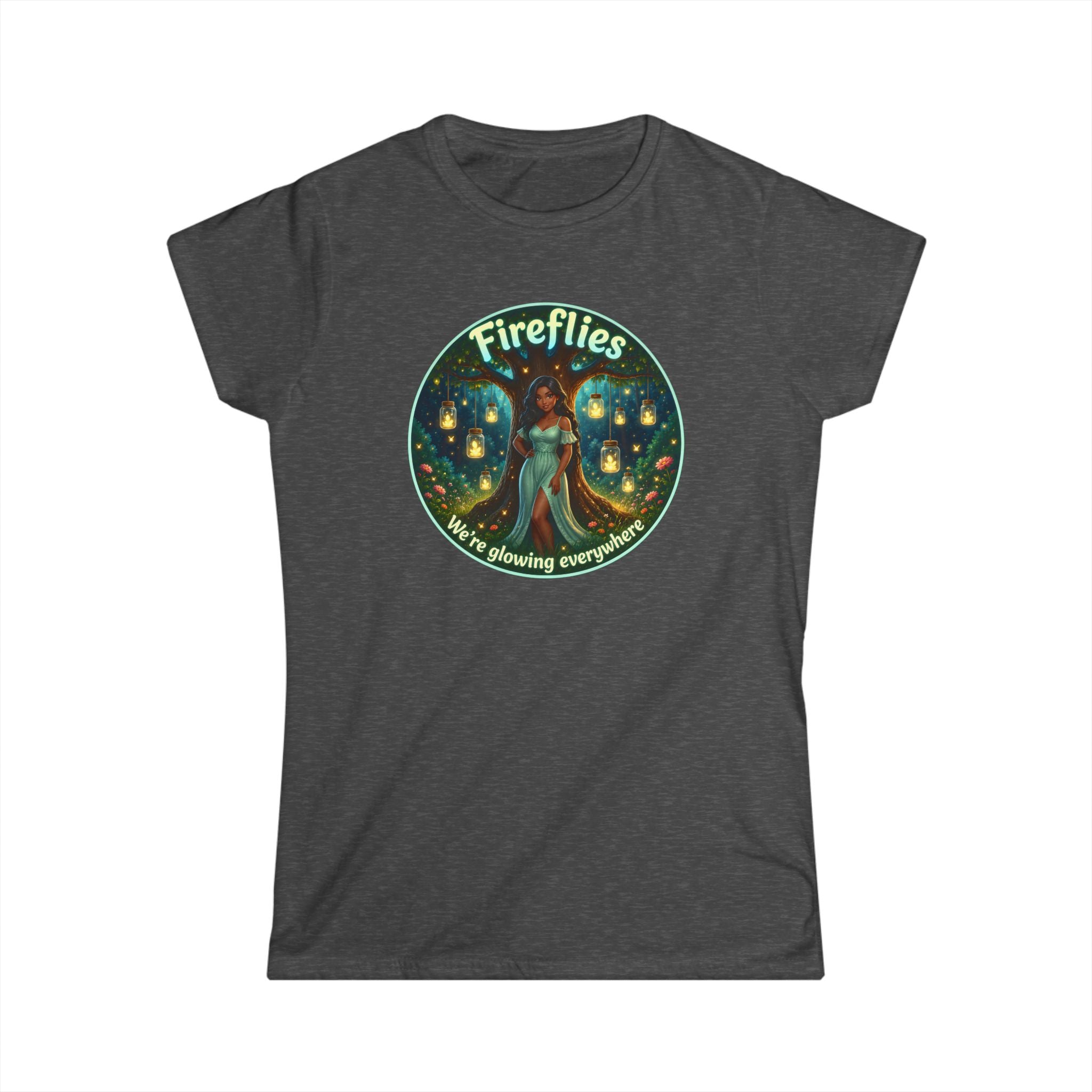 Fireflies Graphic Tee — "Fireflies" Nature Glow Women's T-Shirt