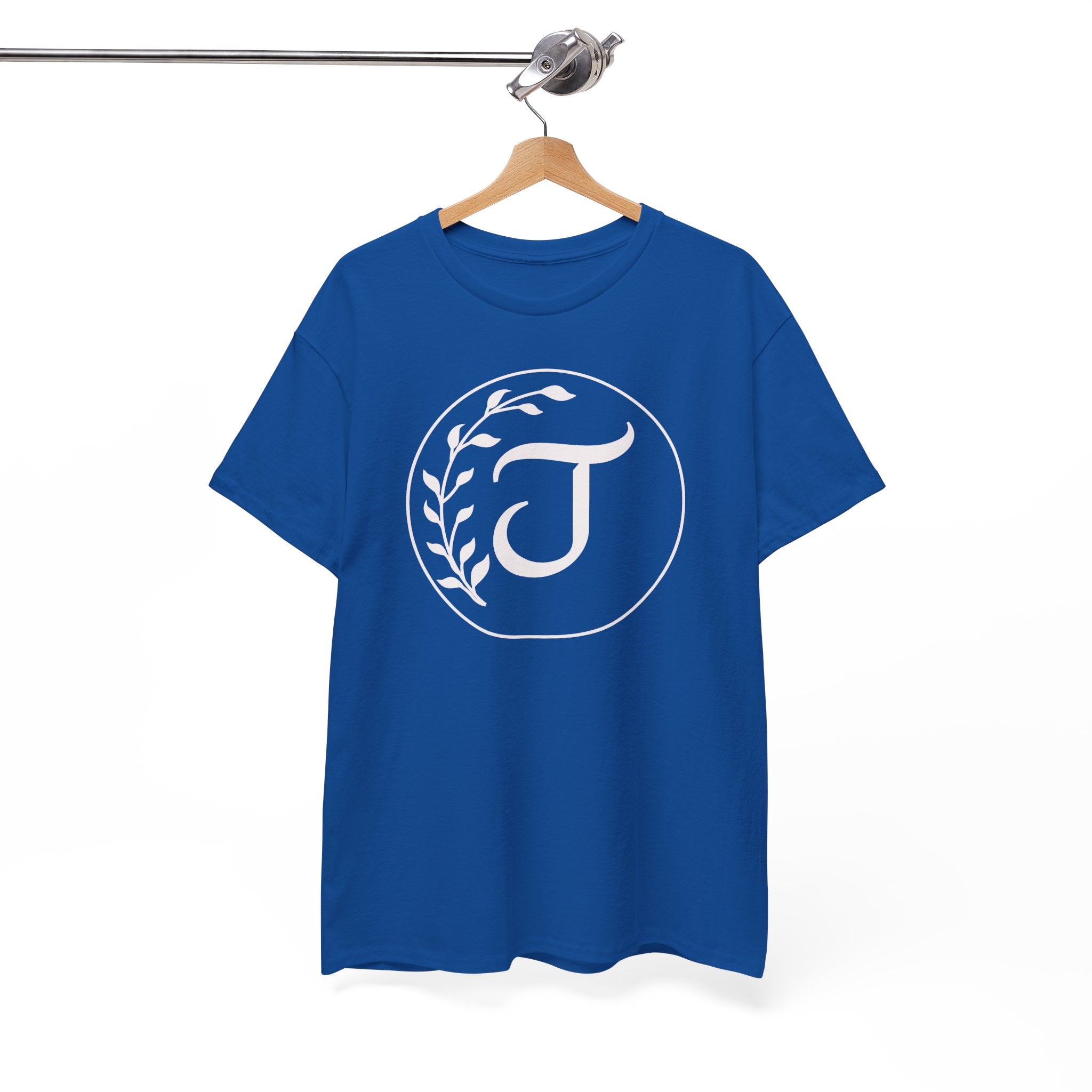White Tee with Subtle "Floral J " Jesus Christ "— Minimalist Japanese Character T-Shirt