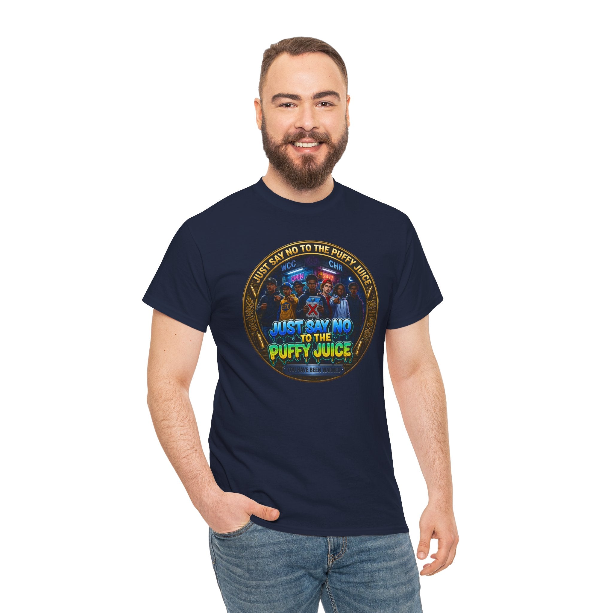 "Just Say No to the Puffy Juice "Tee – Anti-Party Vintage Graphic T-Shirt