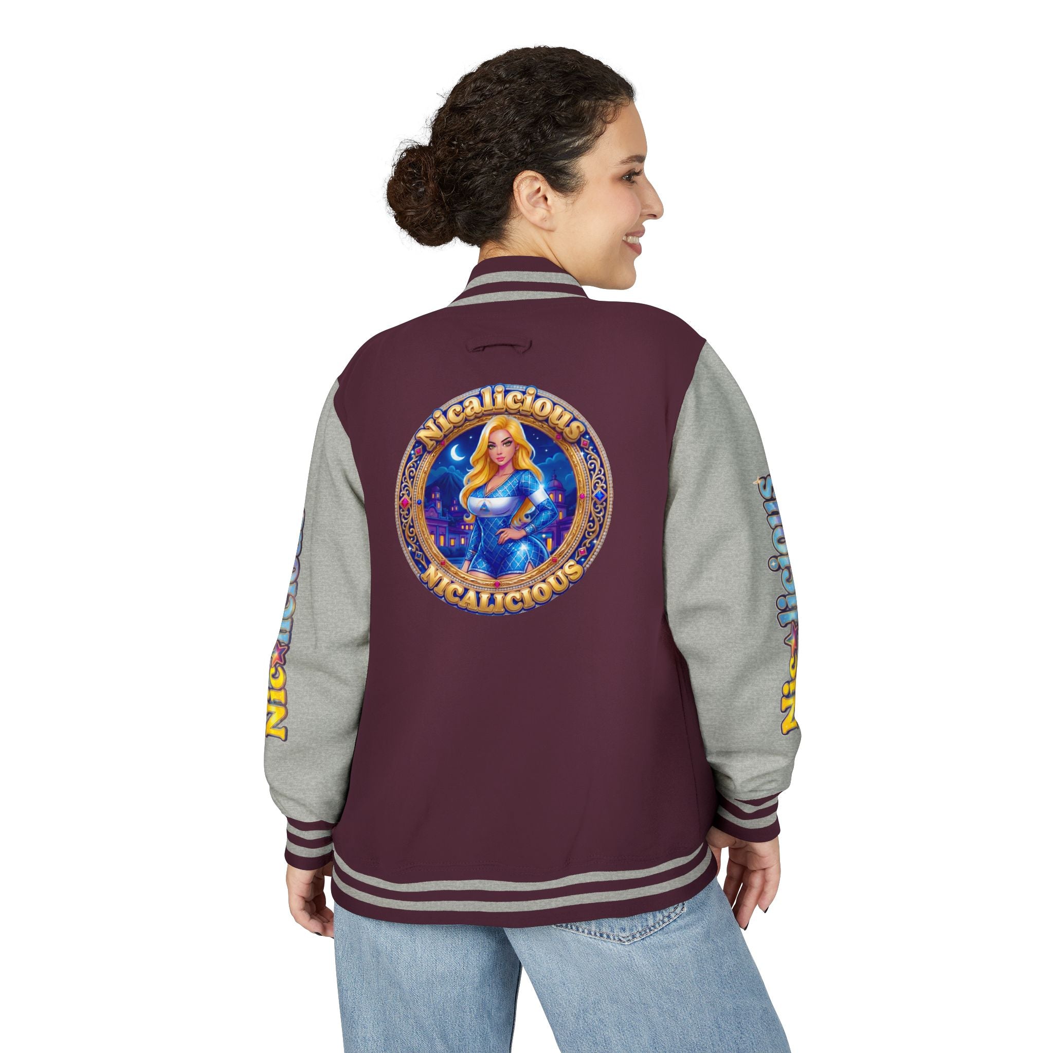 Letterman Jacket — "Nicalicious" Retro Crest Varsity Jacket