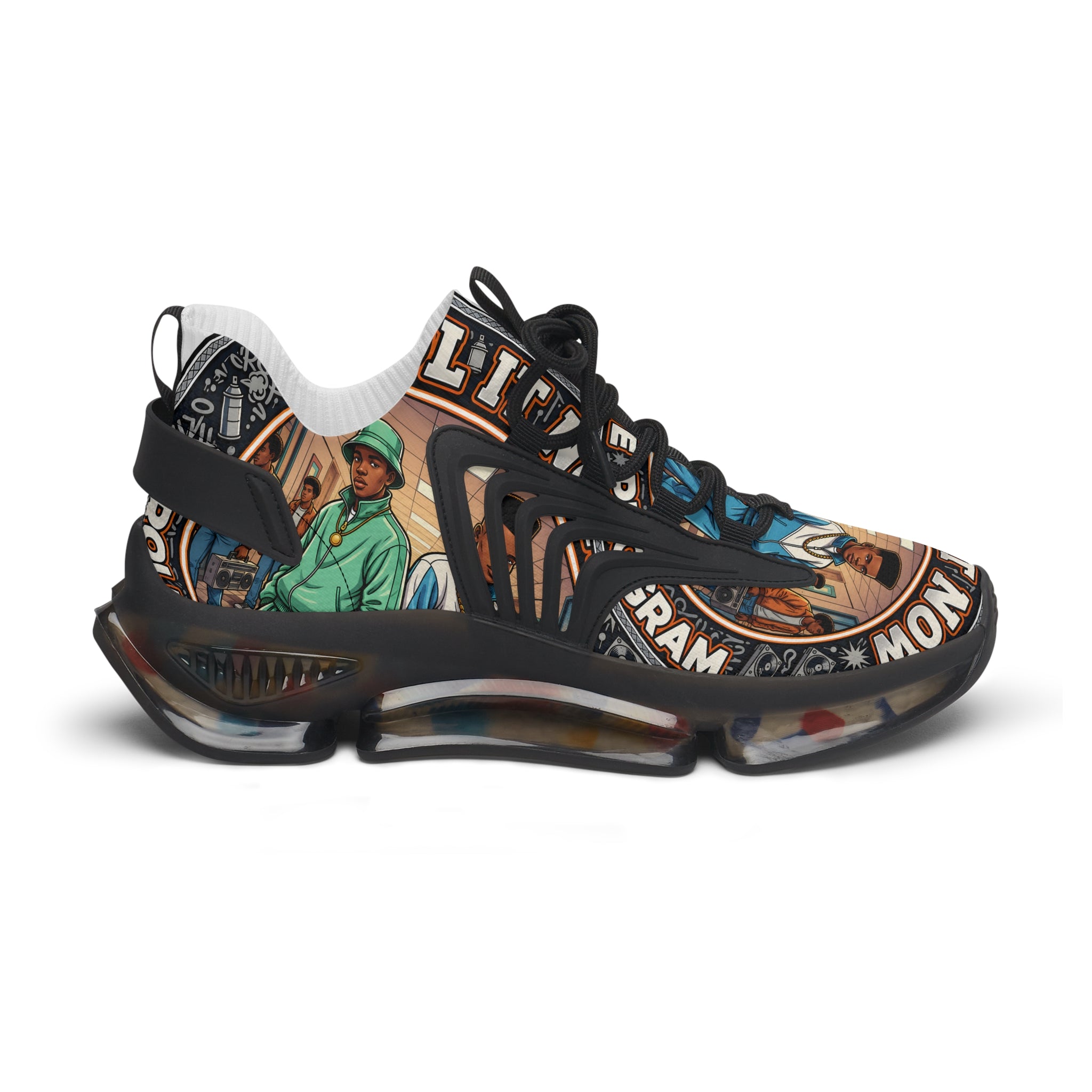 Men's Mesh Sneakers — Vintage 'Cool It Now' Graphic  Athletic Shoes