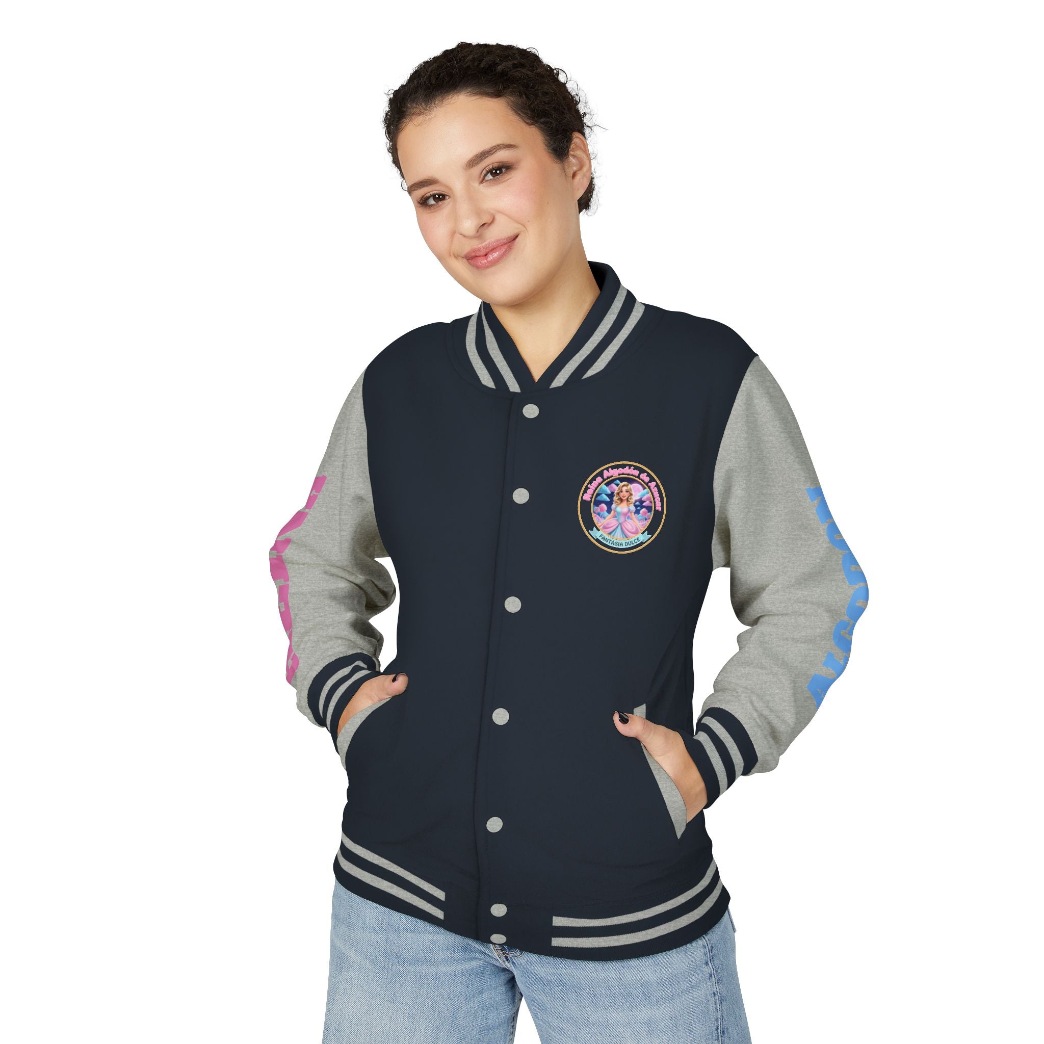 Letterman Jacket — Reina Algodón de Azucar-  Circle Logo