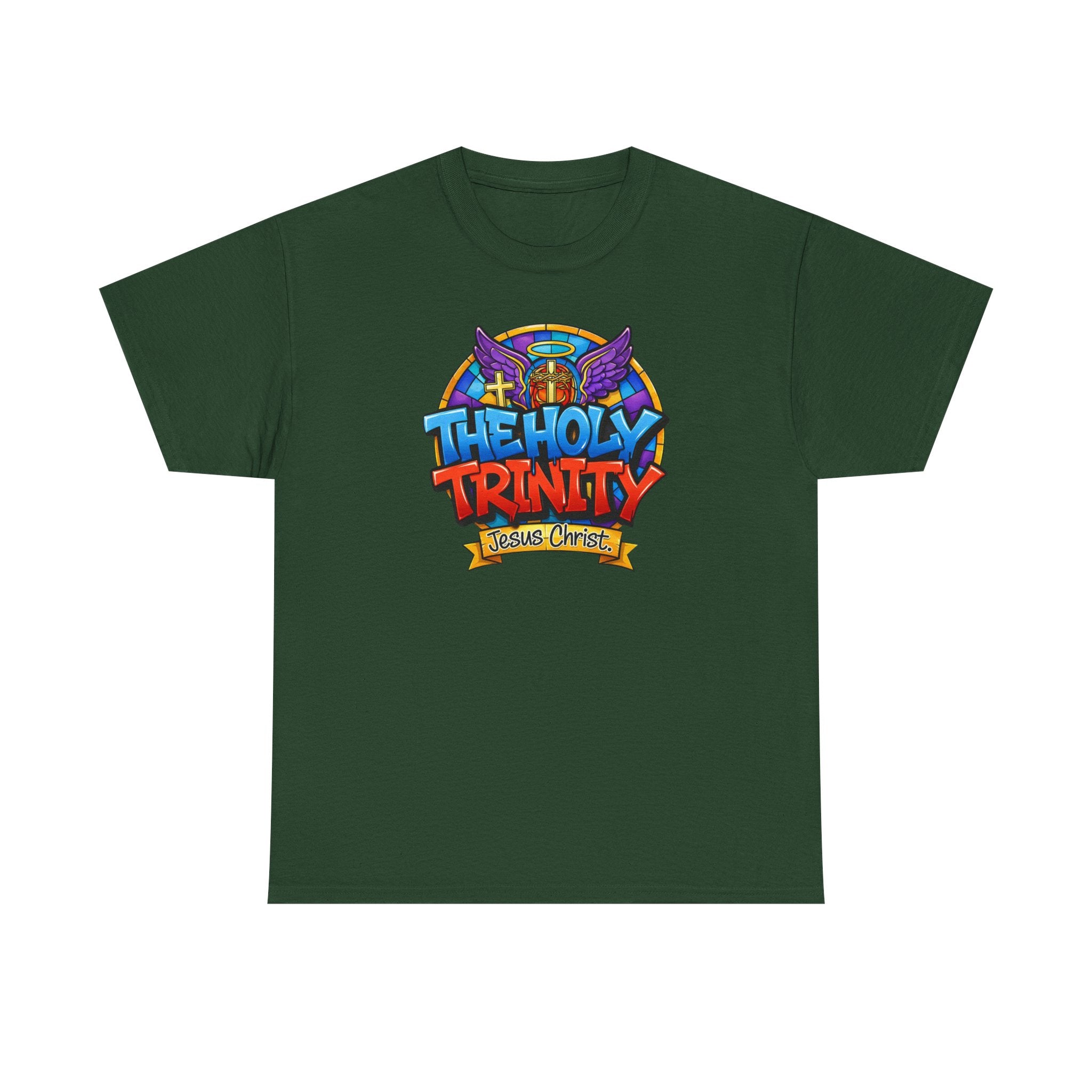 Christian T-Shirt — "The Holy Trinity: Jesus Christ" Colorful Faith Tee