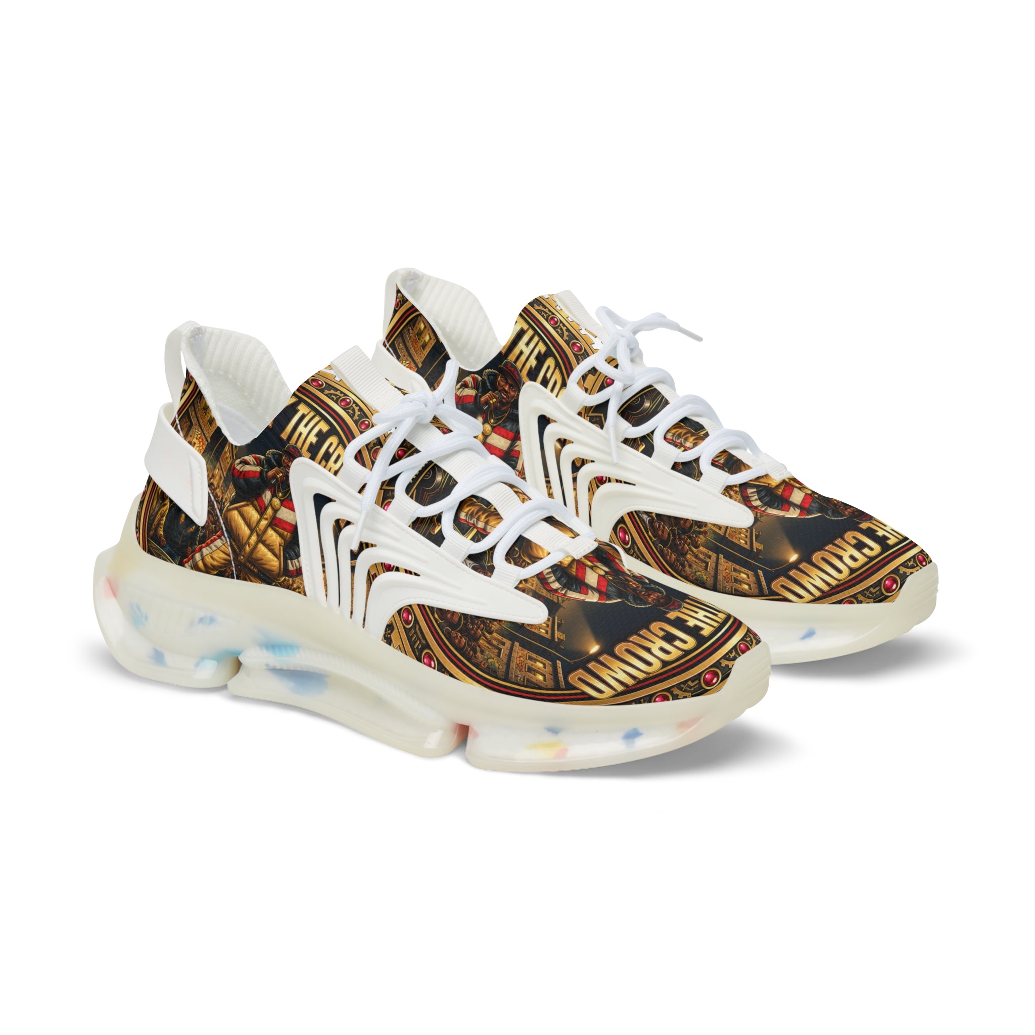 Men's Mesh Sneakers — 'Rock the Crowd' Graphic Athletic Shoes