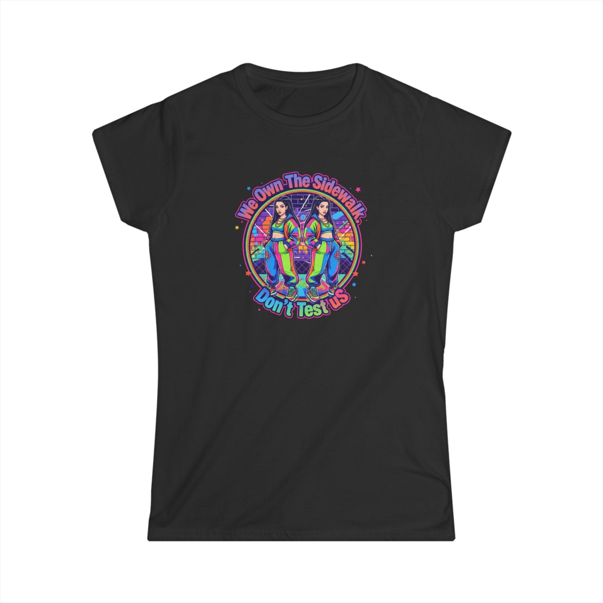 " We On The Sidewalk "Rainbow Sisters Graphic Tee — Women's Positive Vibe Pride Shirt