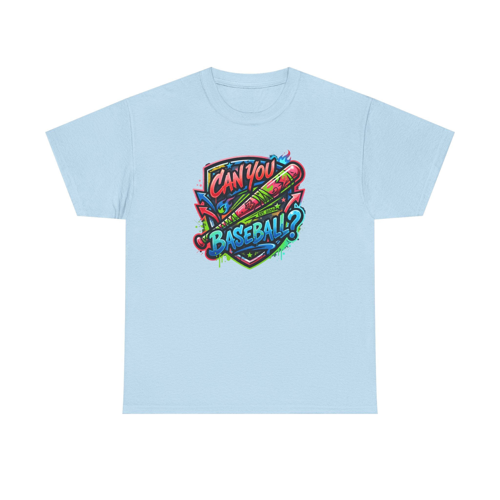Can You Baseball? T-Shirt — Colorful Retro Baseball Graphic Tee