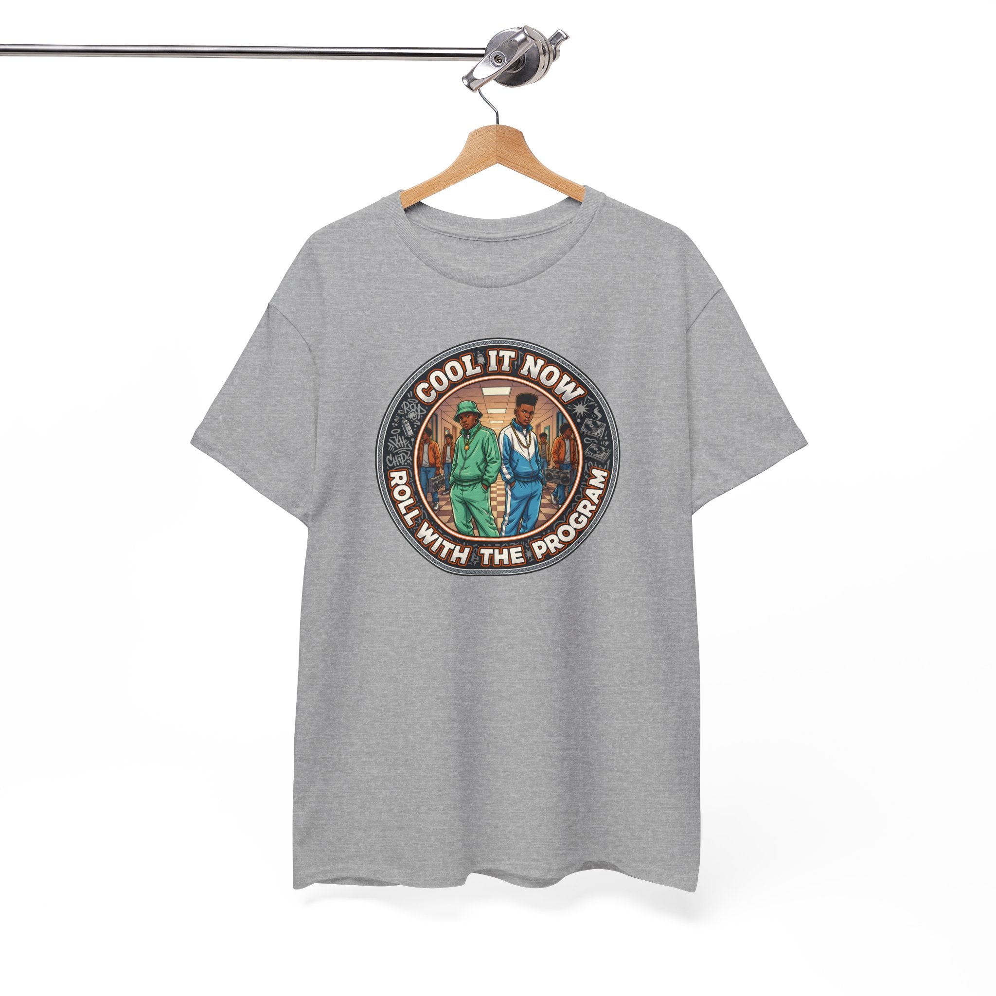 Cool It Now Tee — "Cool It Now Roll With The Program" Vintage Patch Graphic T-Shirt