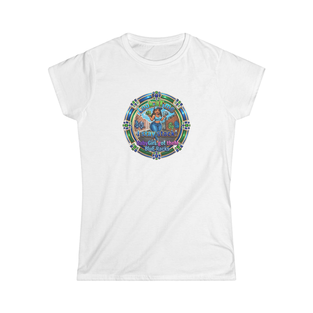 Women's Tshirt "Look at me I Stay Stack! " Retro Surf Graphic