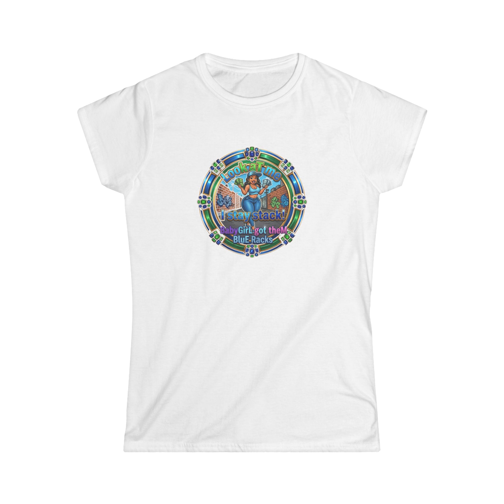 Women's Tshirt "Look at me I Stay Stack! " Retro Surf Graphic