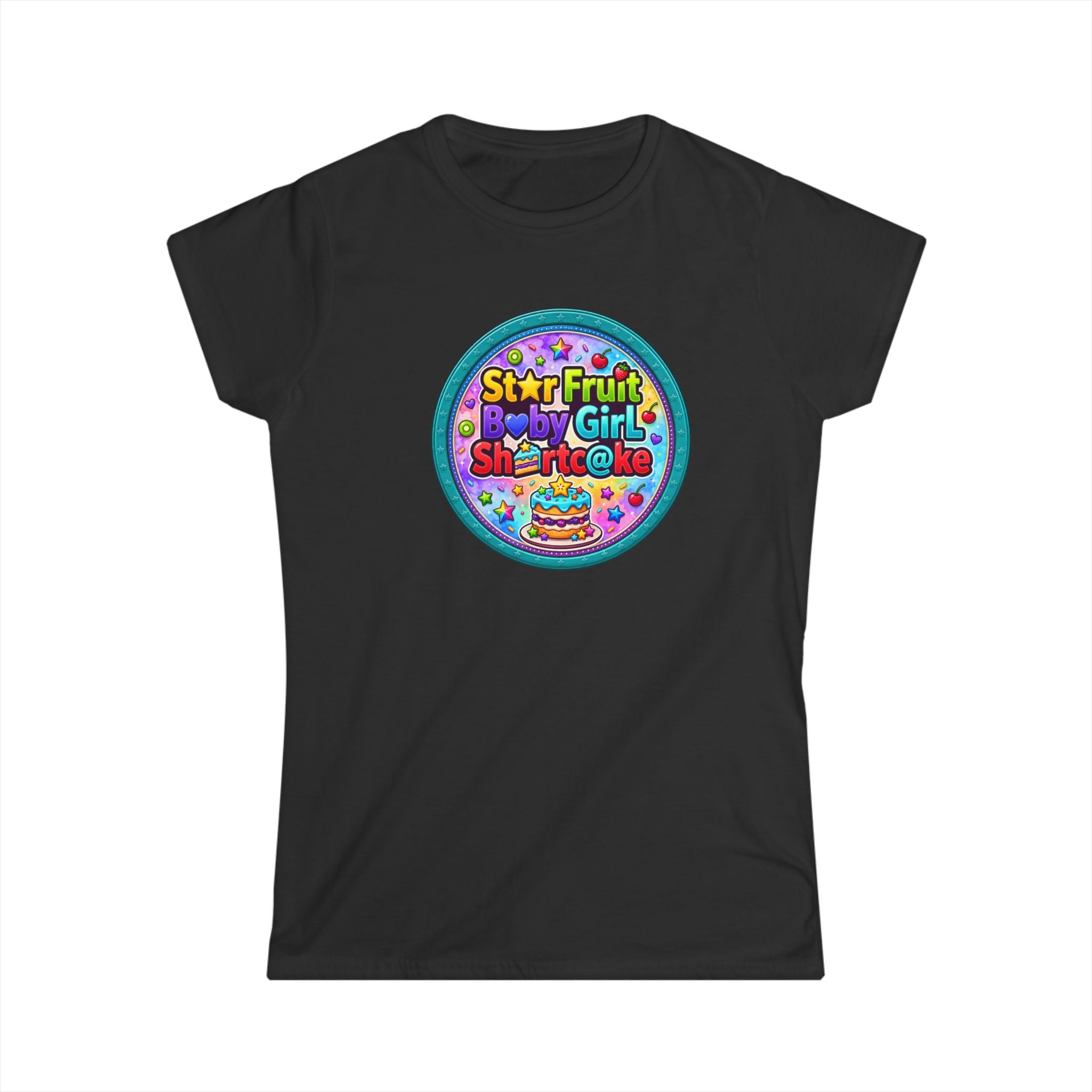"Star Fruit Baby Girl Shortcake" Graphic Tee - Cute Pastel Dessert Shirt