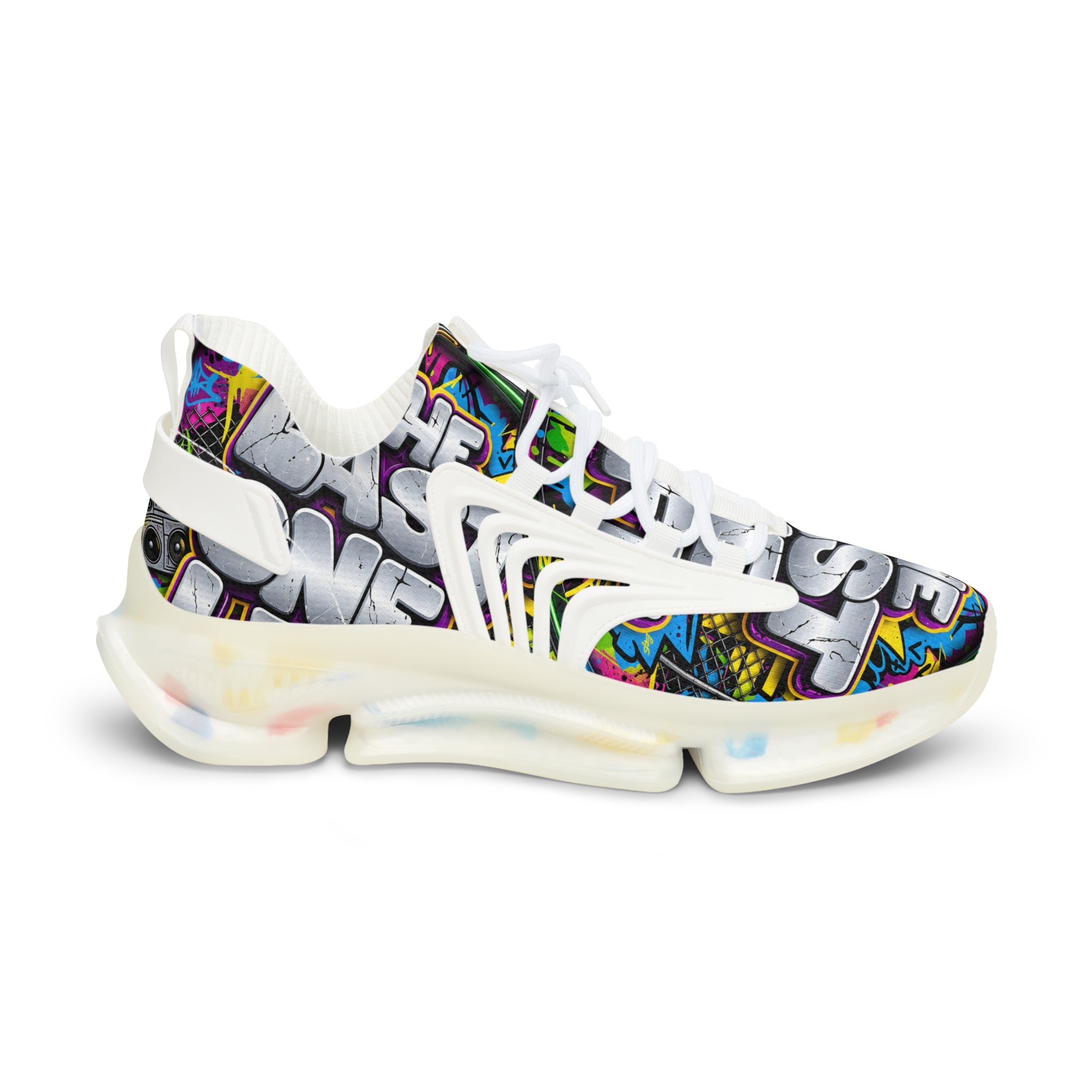 Men's Graffiti 'The Last One Left" Mesh Sneakers — Colorful Streetwear Athletic Shoes