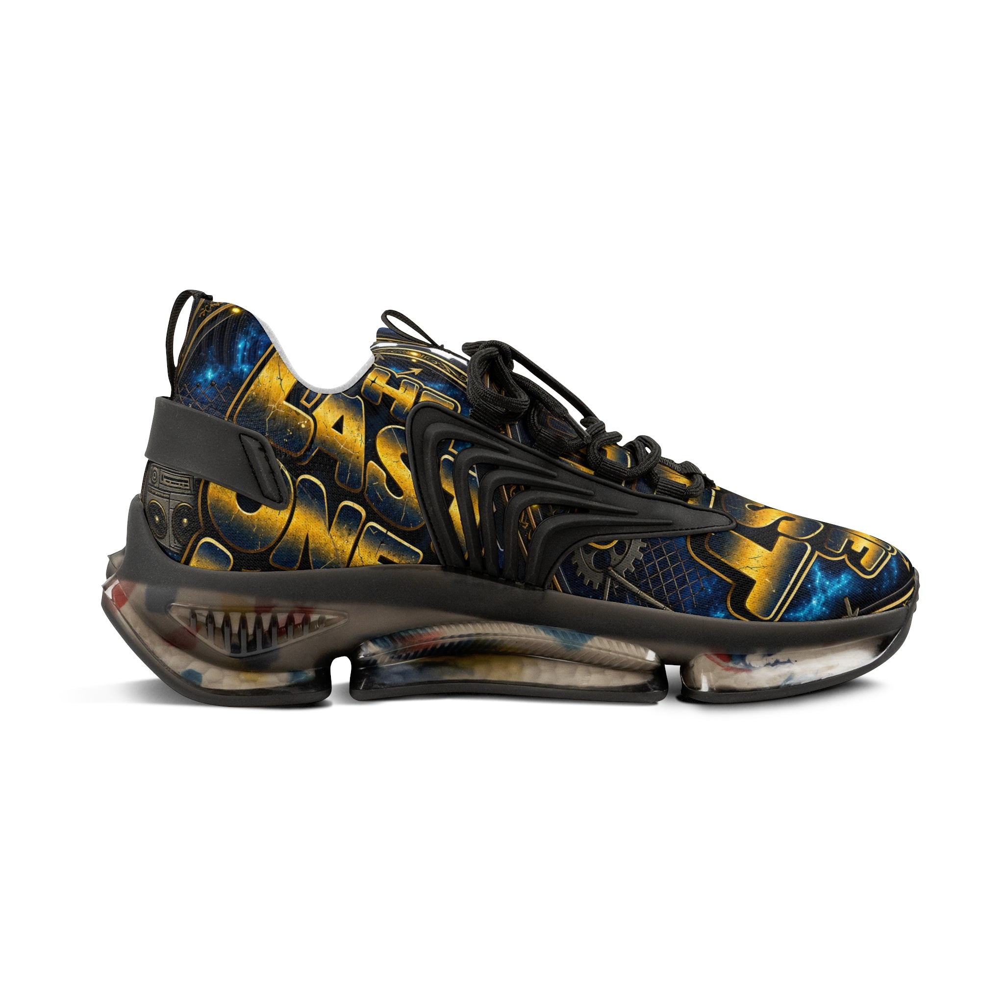 Mesh Sneakers — Bold 'The Last One Left' Graphic Athletic Shoes