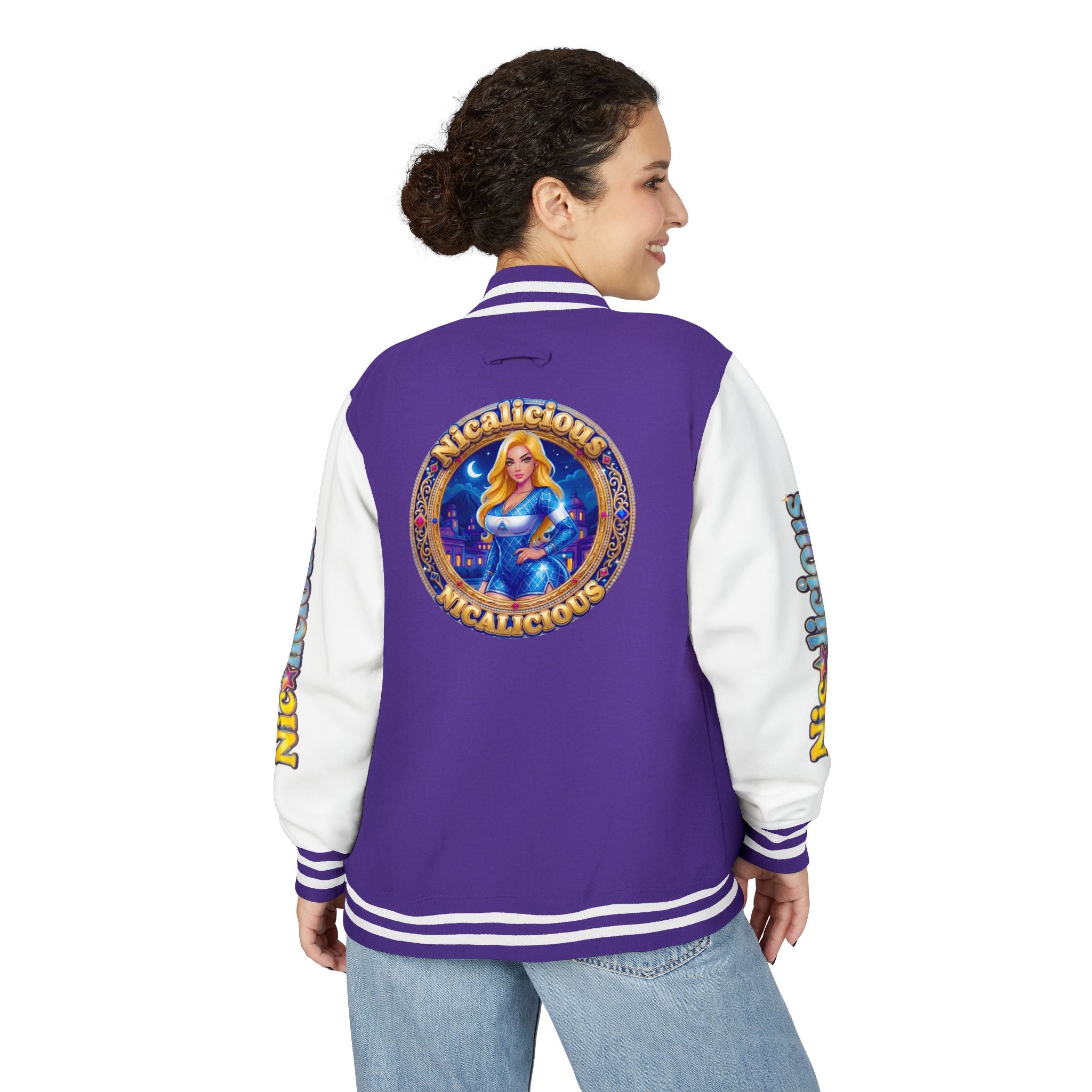 Letterman Jacket — "Nicalicious" Retro Crest Varsity Jacket