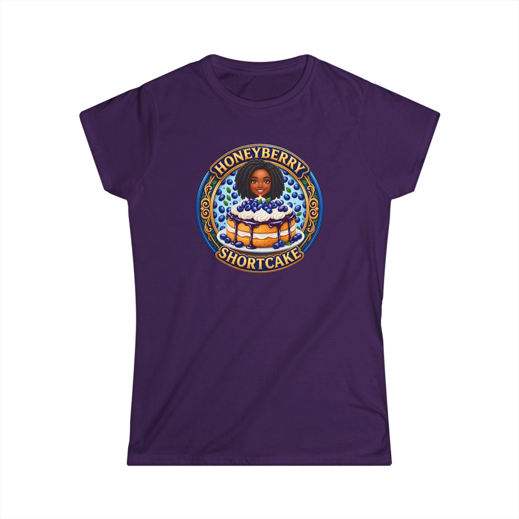 Shortcake Logo Tee — "Honeyberry Shortcake" Retro Badge Women's T-Shirt