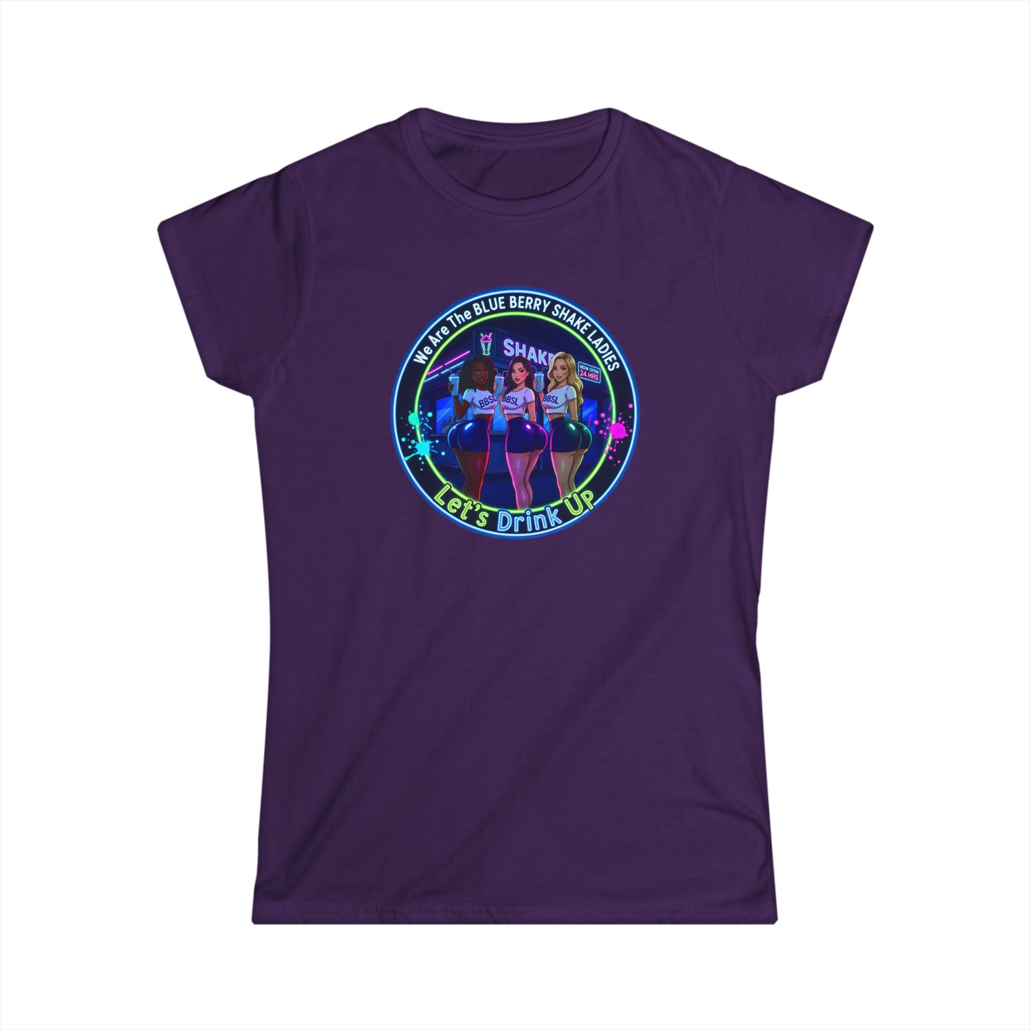 "We Are The Blueberry Shake Ladies" Up Tee — Retro Bar Nightlife Women's T-Shirt