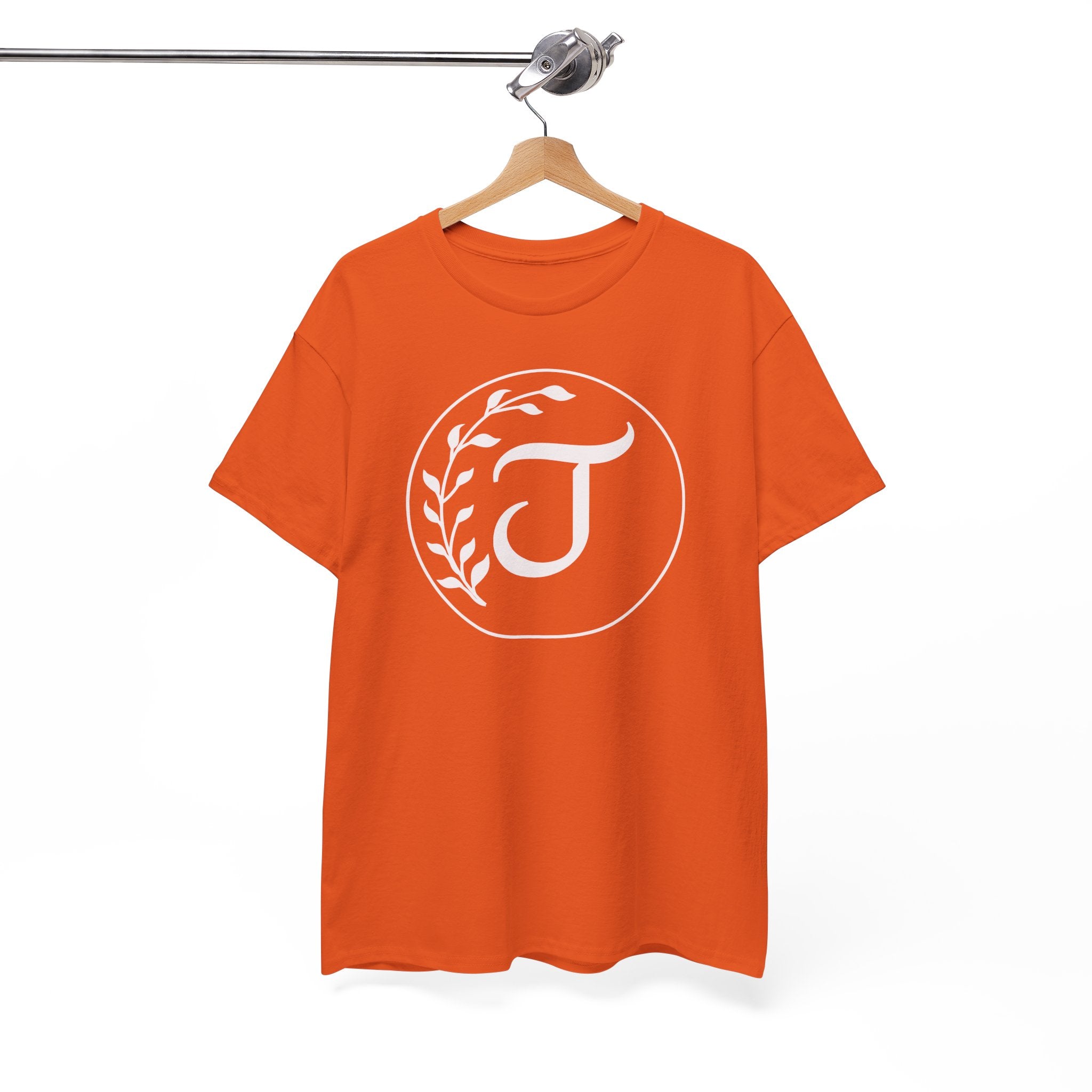 White Tee with Subtle "Floral J " Jesus Christ "— Minimalist Japanese Character T-Shirt