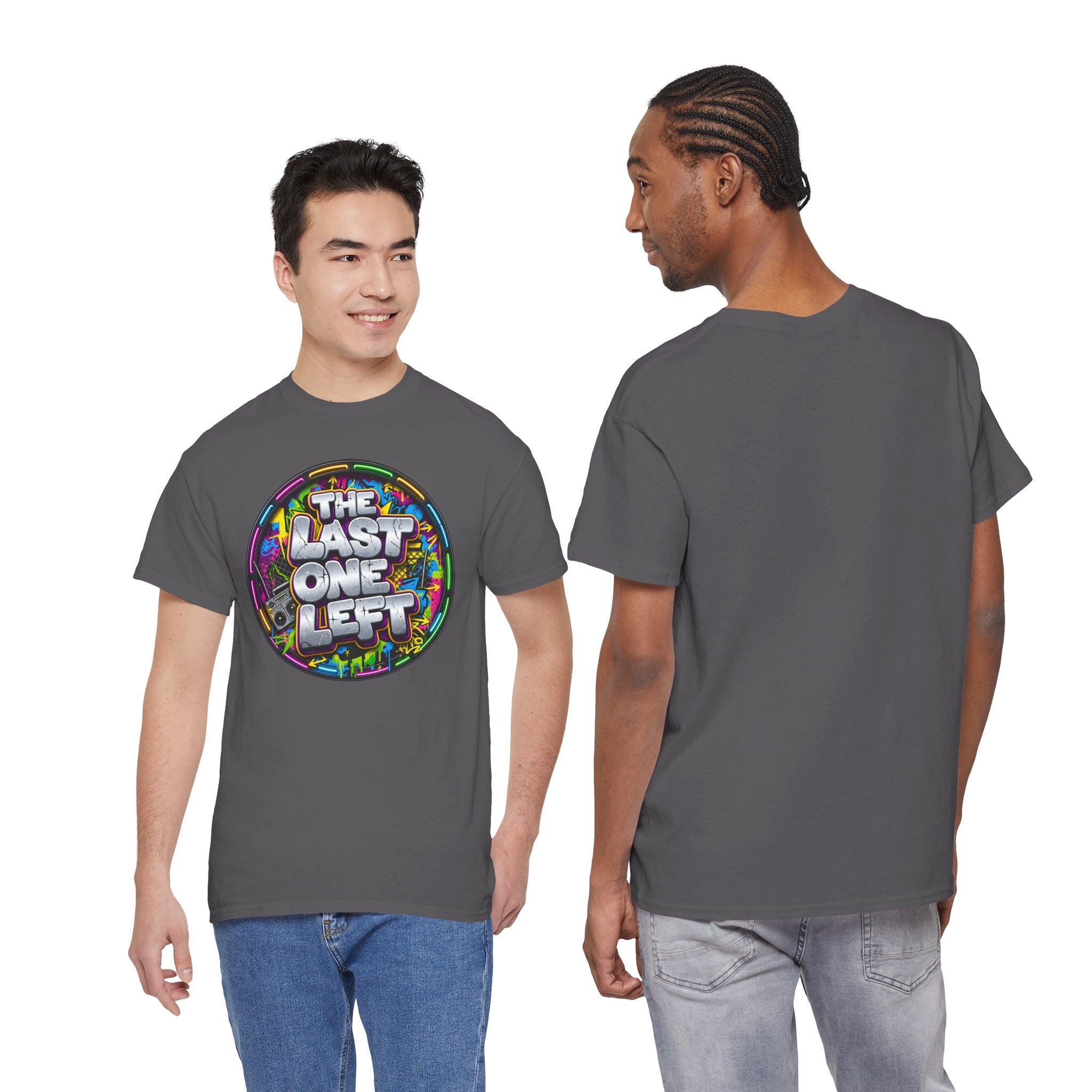 Graphic Tee - "The Last One Left" Colorful Retro Badge