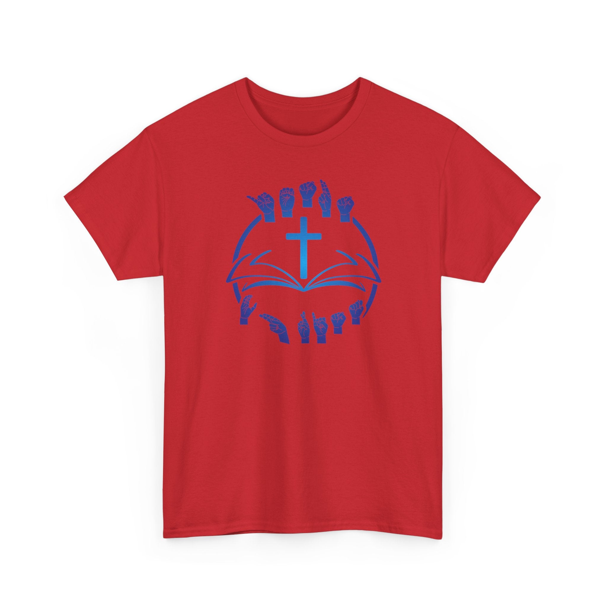 "Christian Bible Cross Sign Language "T-Shirt — Faith Prayer Hands Tee