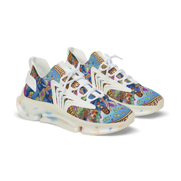 Mesh Sneakers —" Peanut Butter Jelly" Colorful Family Portrait Design Athletic Shoes