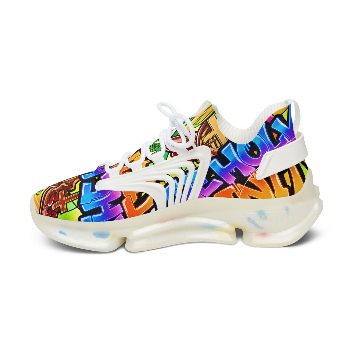 MEN'S Mesh Sneakers —" Holy Trinity " Colorful Graffiti Athletic Shoes