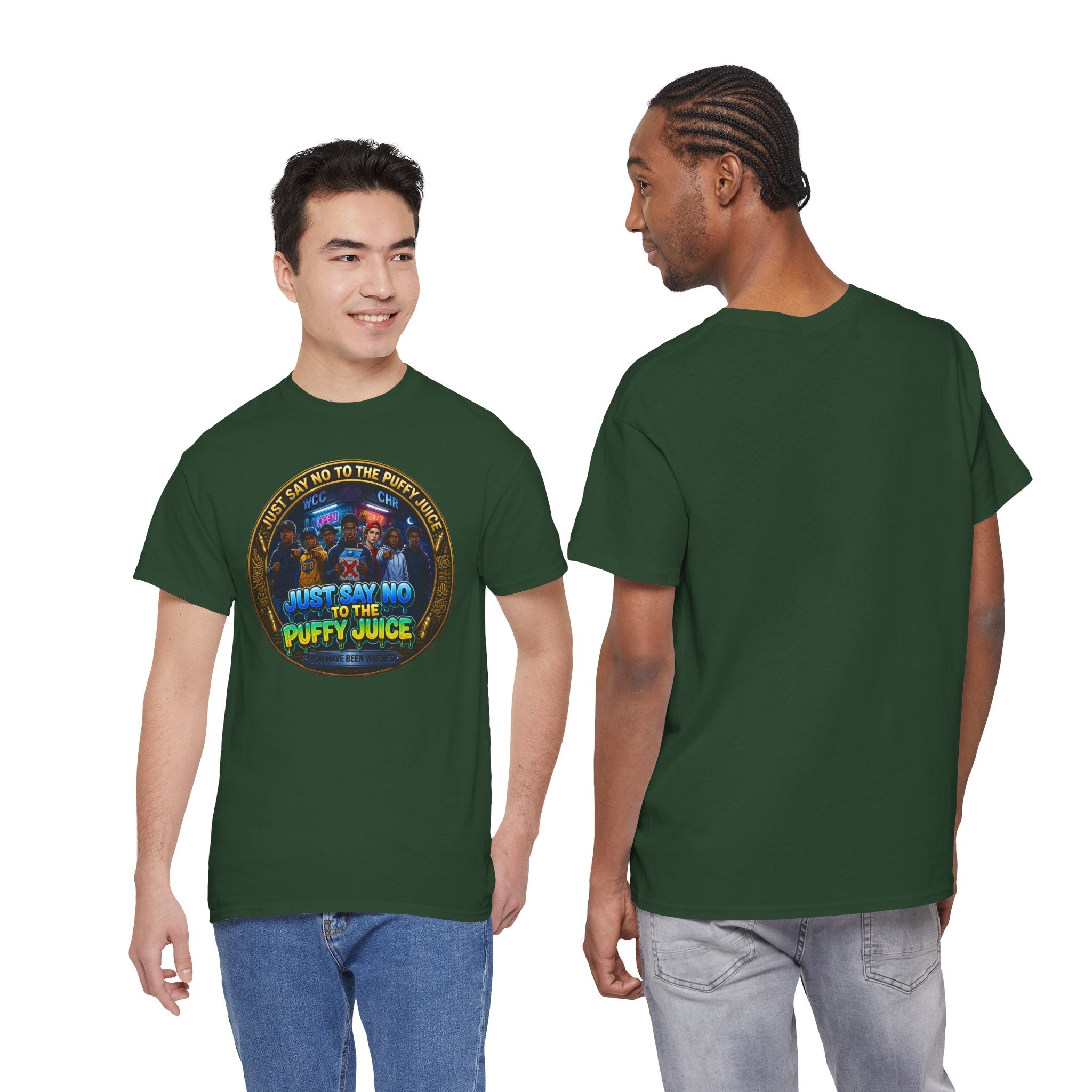 "Just Say No to the Puffy Juice "Tee – Anti-Party Vintage Graphic T-Shirt