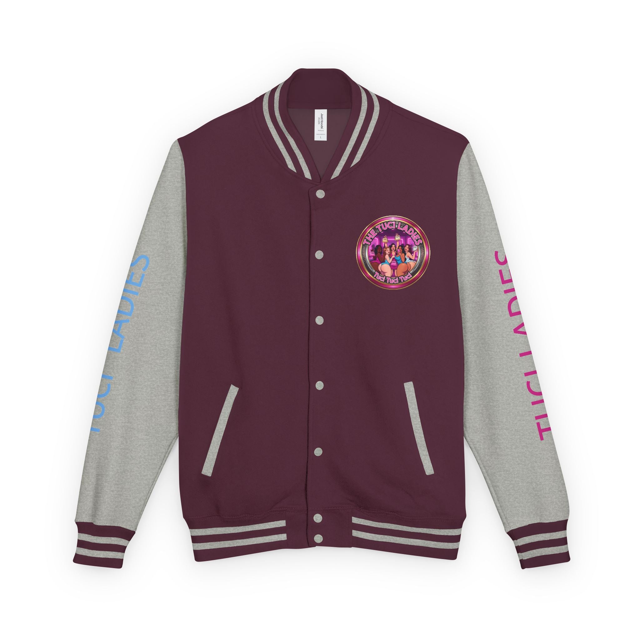 Letterman Jacket — The Tuci Tuci Tuci Ladies Graphic Varsity Jacket
