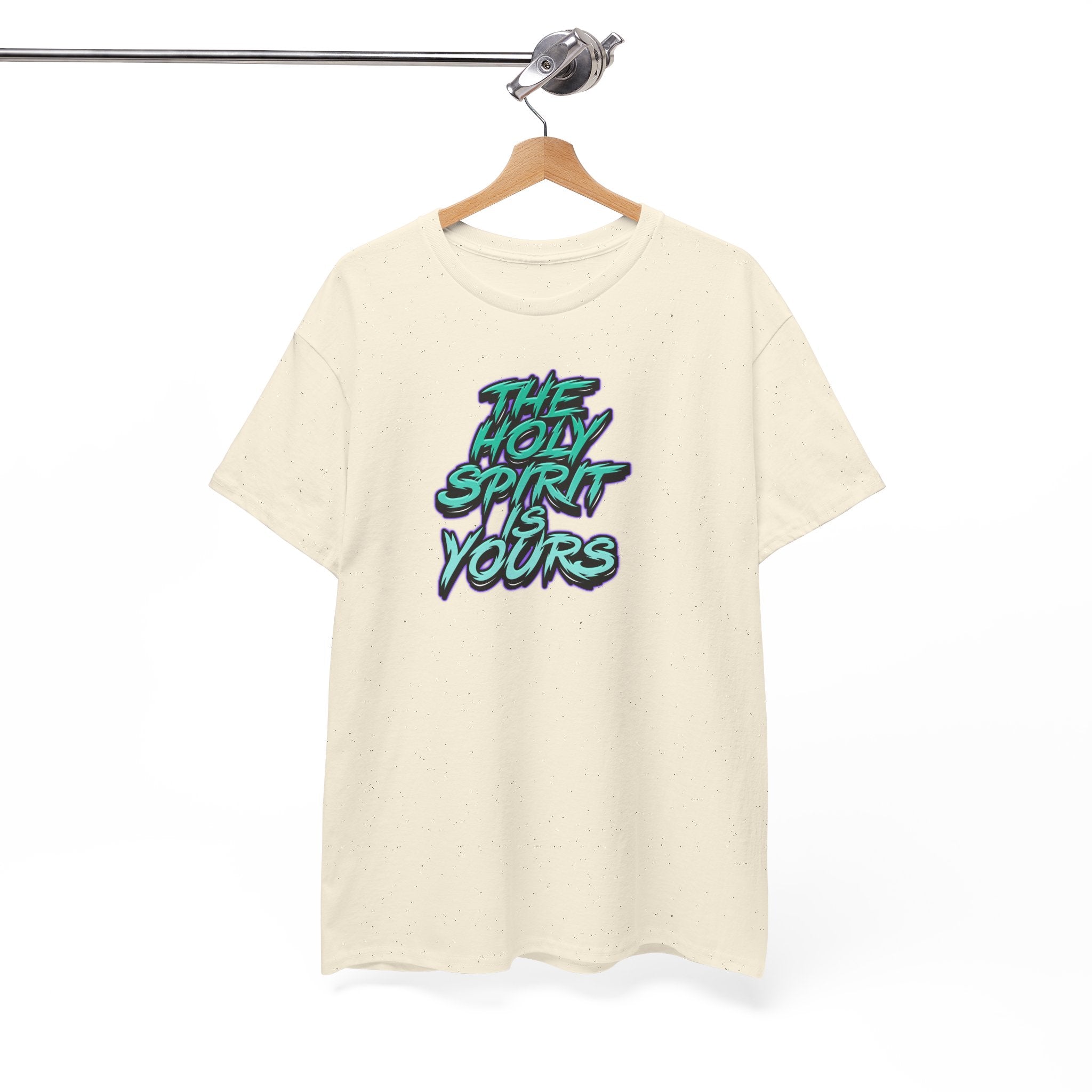 T-Shirt — "The Holy Spirit Yours" Retro Script Faith Tee