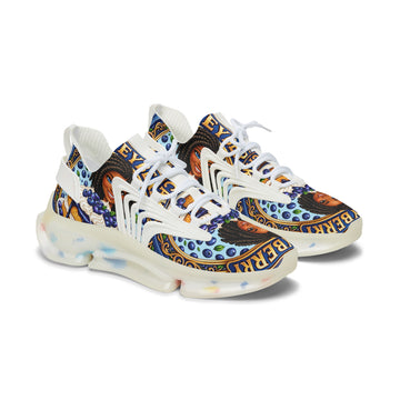 Women's Mesh Sneakers —" Honeyberry Shortcake" Portrait Athletic Shoes