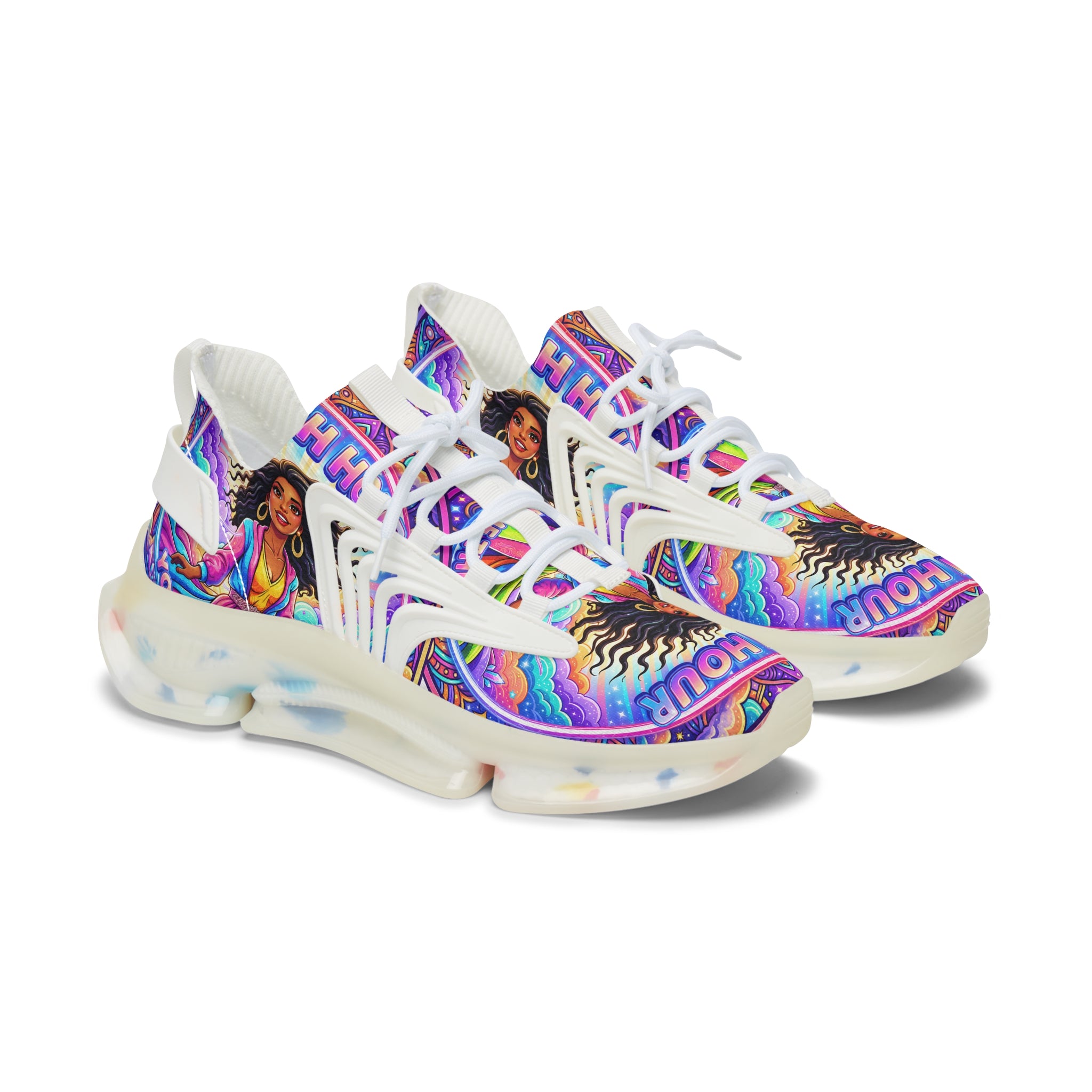 Women's Mesh Sneakers — Colorful Boho Goddess Athletic Shoes