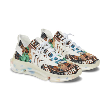 Men's Mesh Sneakers — Vintage 'Cool It Now' Graphic  Athletic Shoes