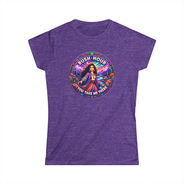 Retro Floral Tee — "You Take Me There" Women's Graphic T-Shirt