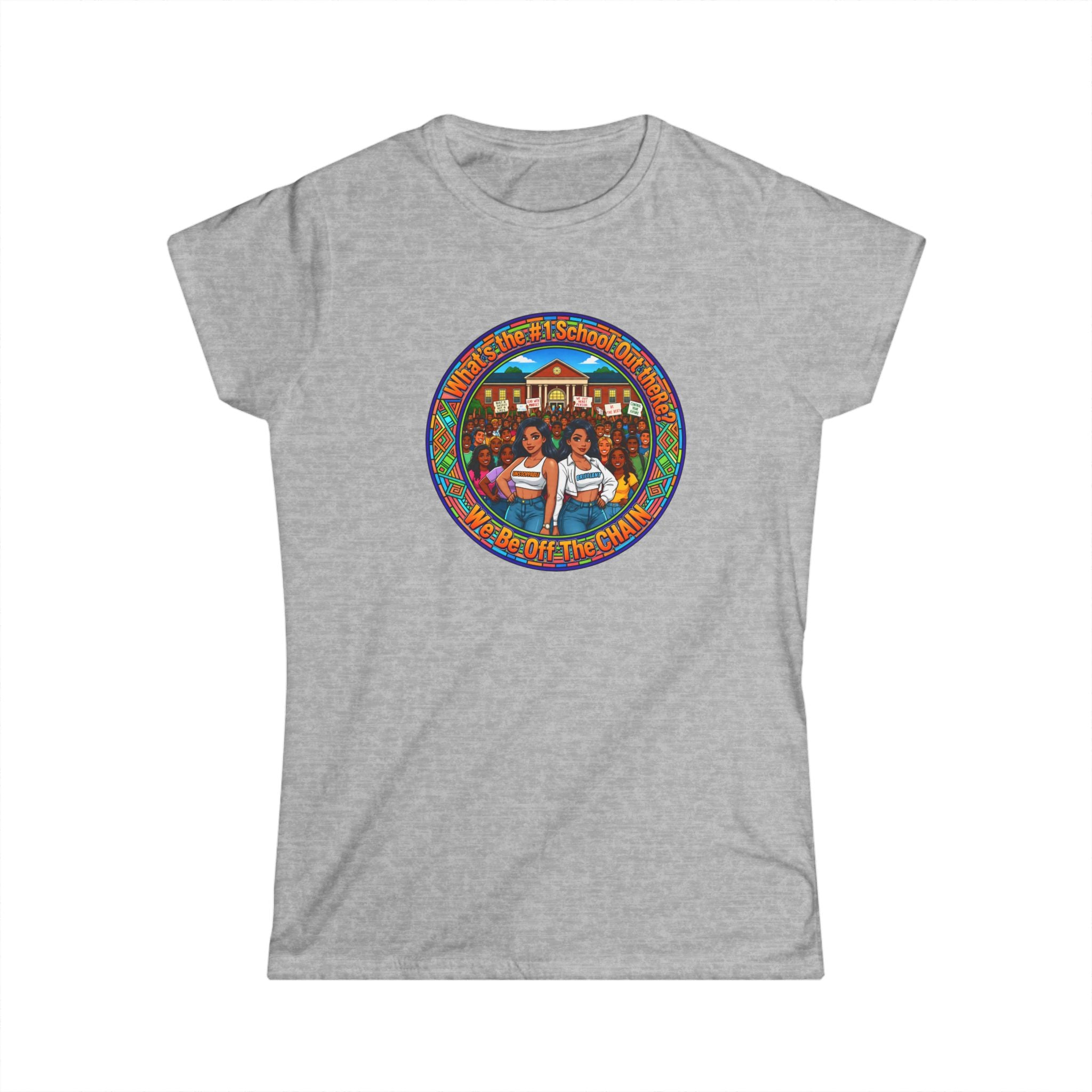 Women's Tee — Vintage Camper Sisters Graphic "What's The#1 School Out There"