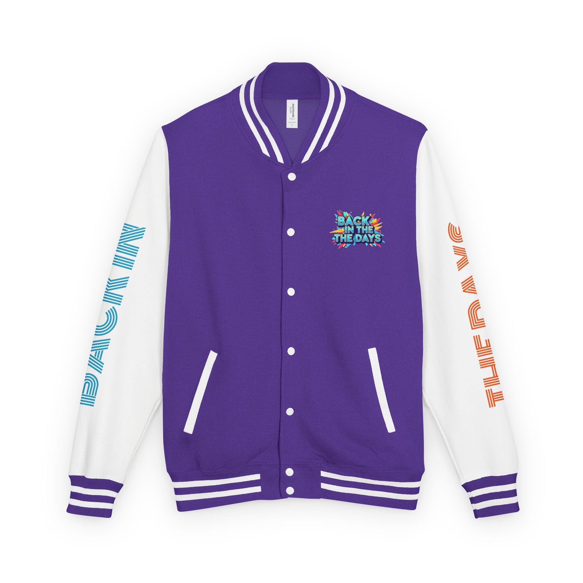 Letterman Jacket — "Back in the Days" Retro Graphic Bomber