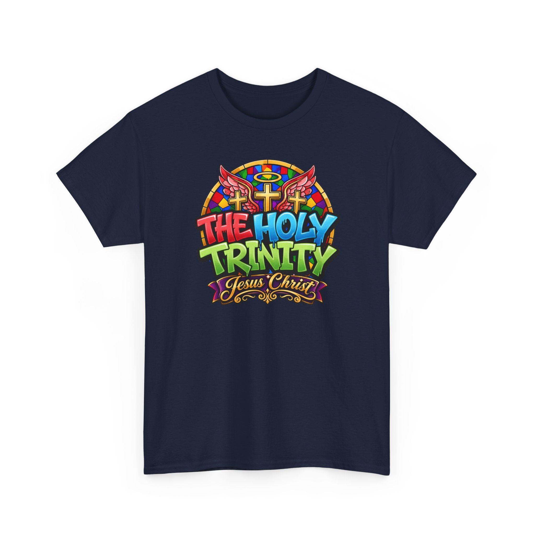 Holy Trinity Graphic Tee — 'The Holy Trinity Jesus Christ' Colorful Faith T-Shirt