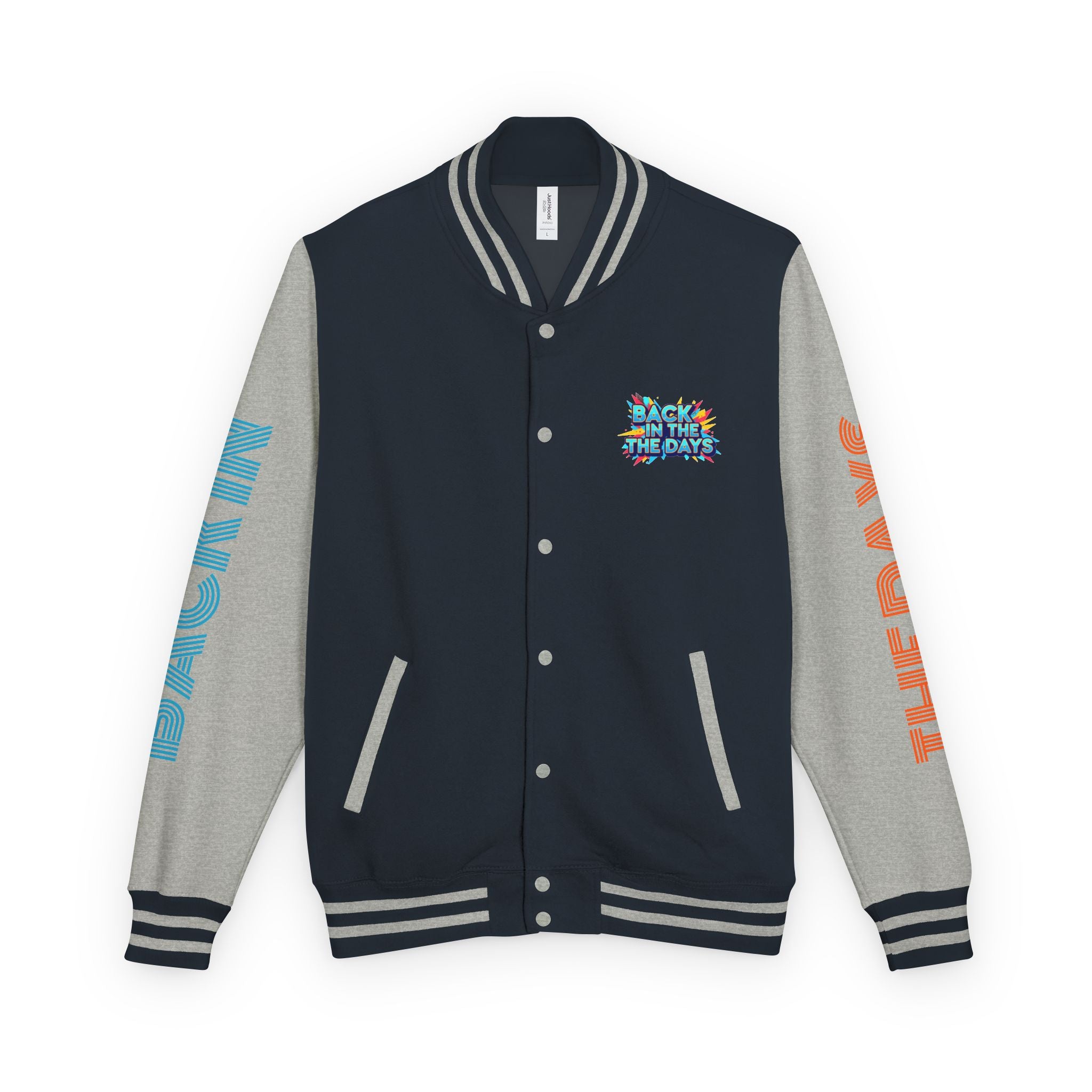 Letterman Jacket — "Back in the Days" Retro Graphic Bomber