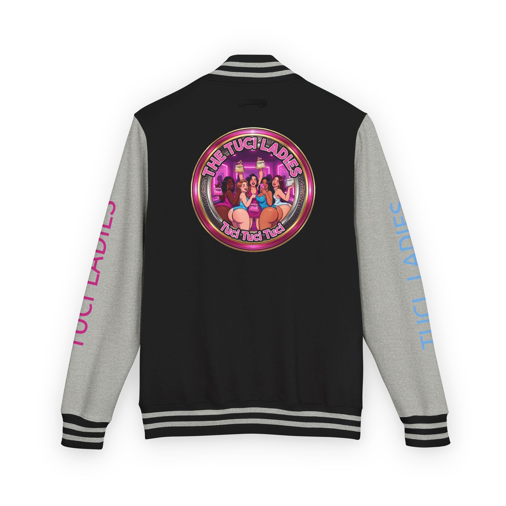 Letterman Jacket — The Tuci Tuci Tuci Ladies Graphic Varsity Jacket