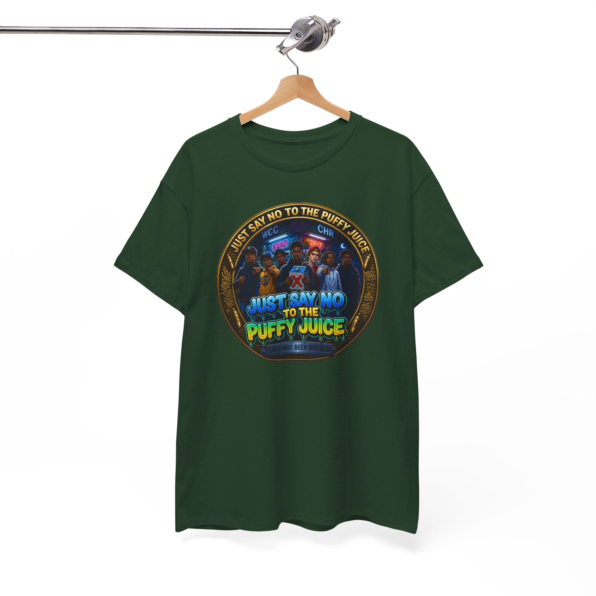 "Just Say No to the Puffy Juice "Tee – Anti-Party Vintage Graphic T-Shirt