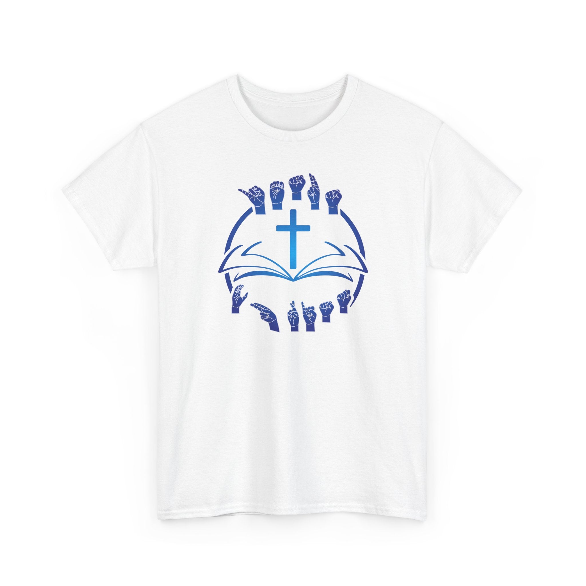 "Christian Bible Cross Sign Language "T-Shirt — Faith Prayer Hands Tee