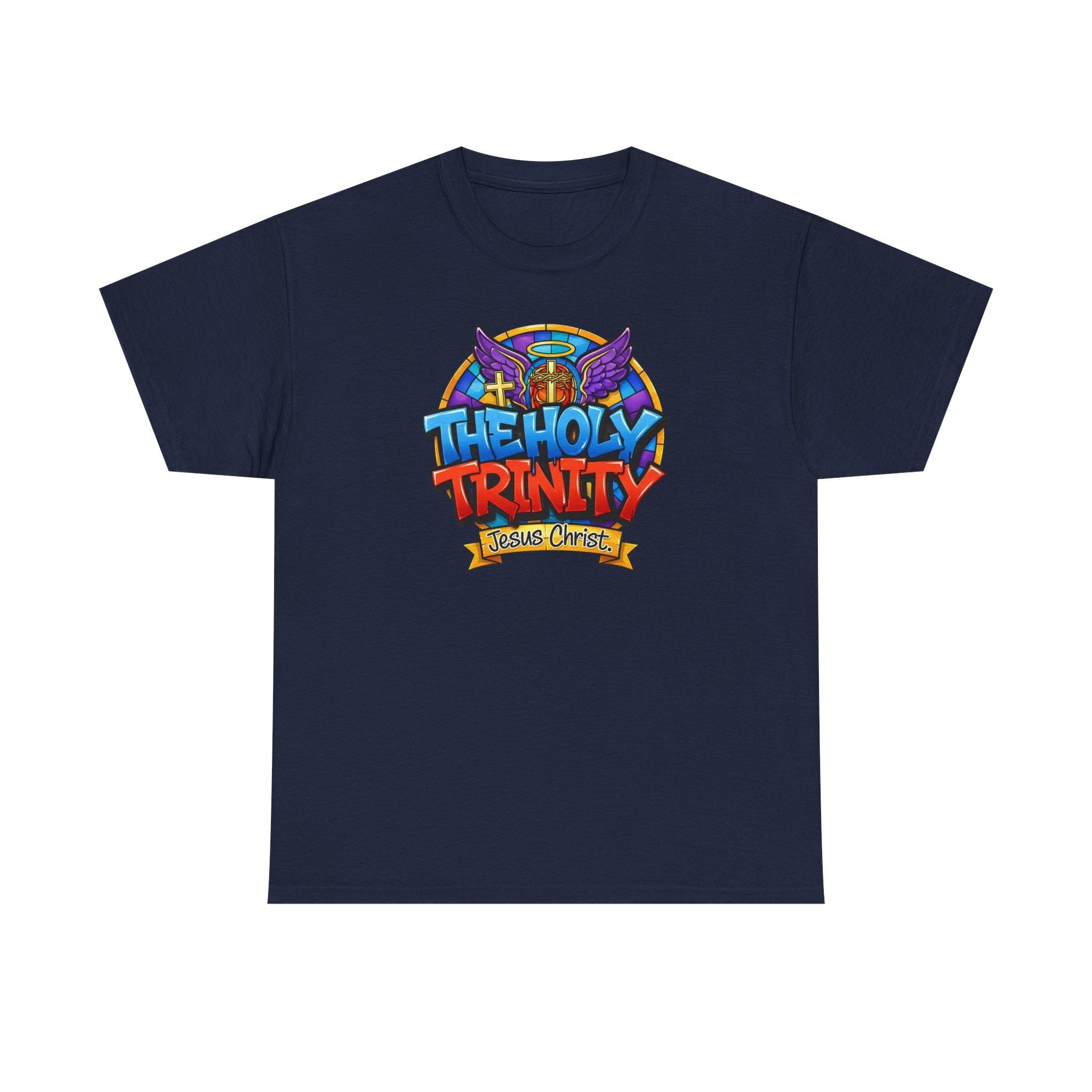 Christian T-Shirt — "The Holy Trinity: Jesus Christ" Colorful Faith Tee