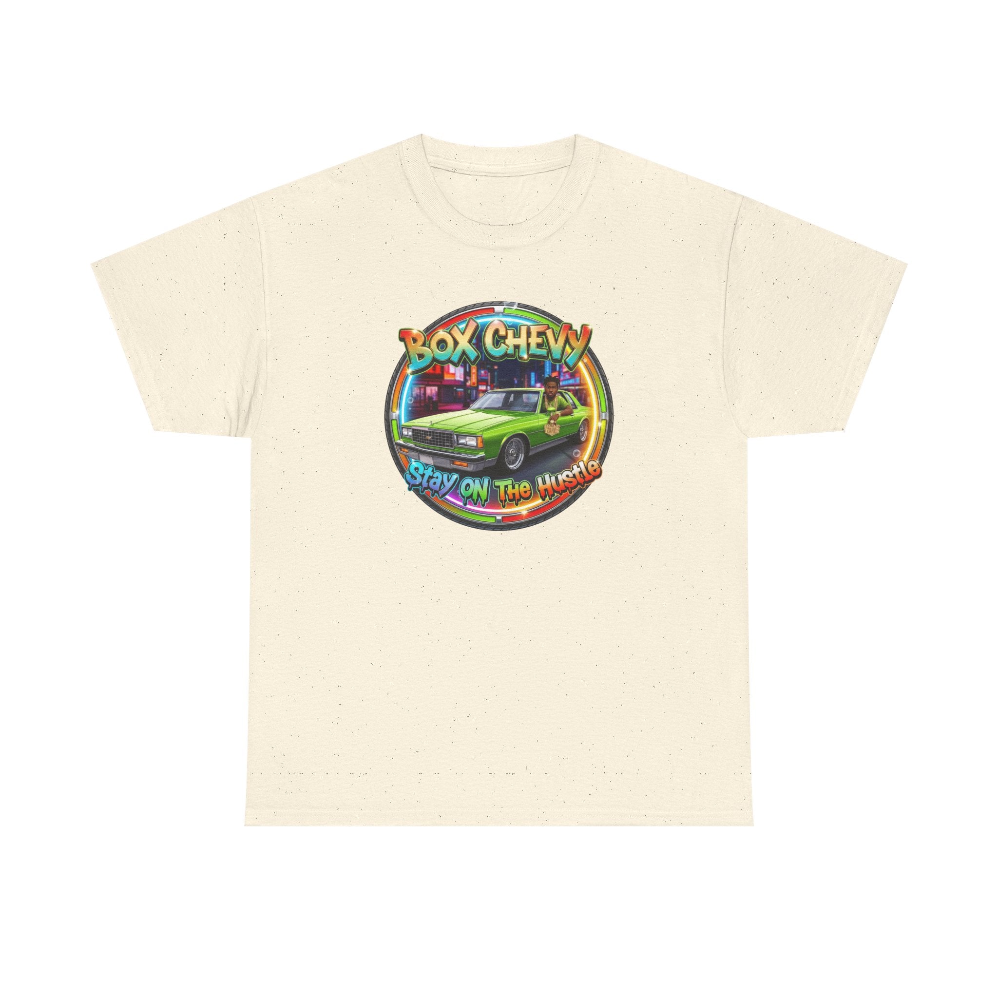Vintage Chevy Truck Tee — "Box Chevy Stay On The Hustle" Retro Car Graphic Shirt