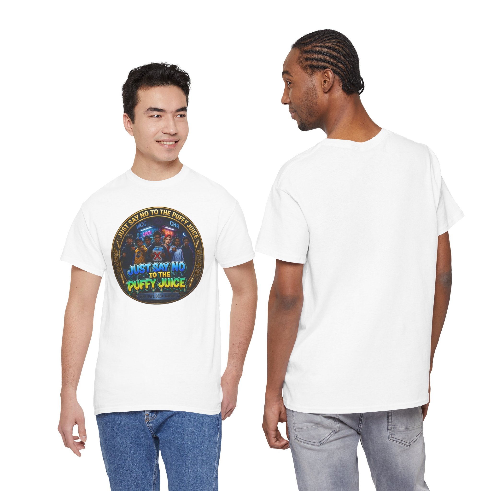 "Just Say No to the Puffy Juice "Tee – Anti-Party Vintage Graphic T-Shirt