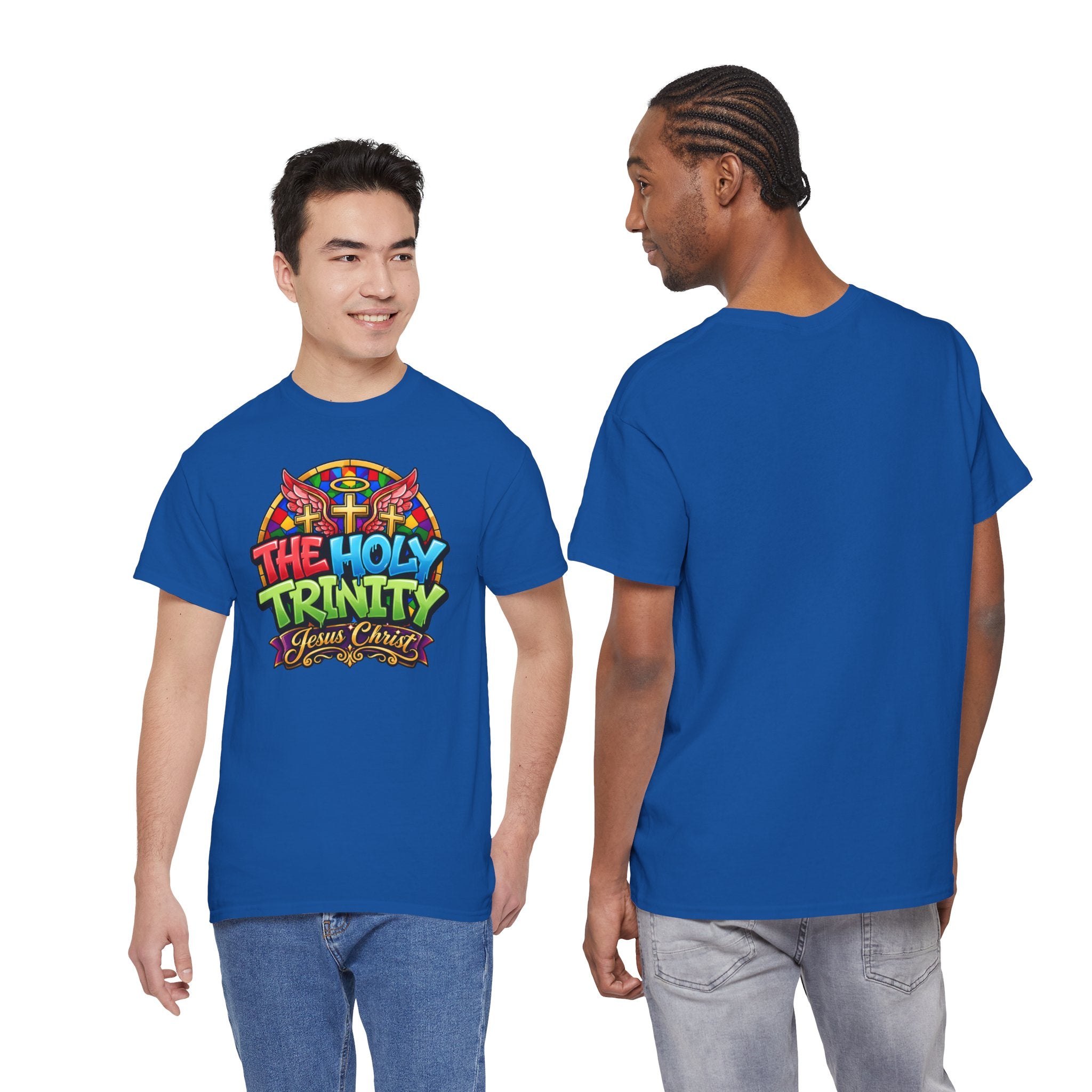 Holy Trinity Graphic Tee — 'The Holy Trinity Jesus Christ' Colorful Faith T-Shirt
